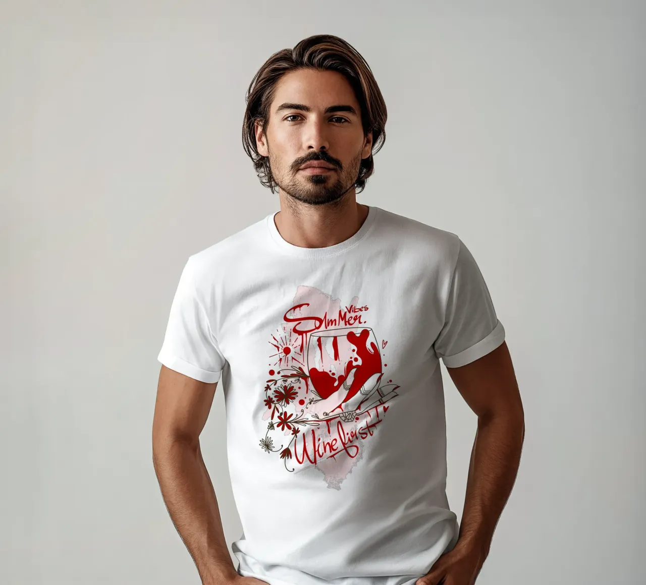 Ambiente veraniego y vino por primera vez camiseta de Gift For You