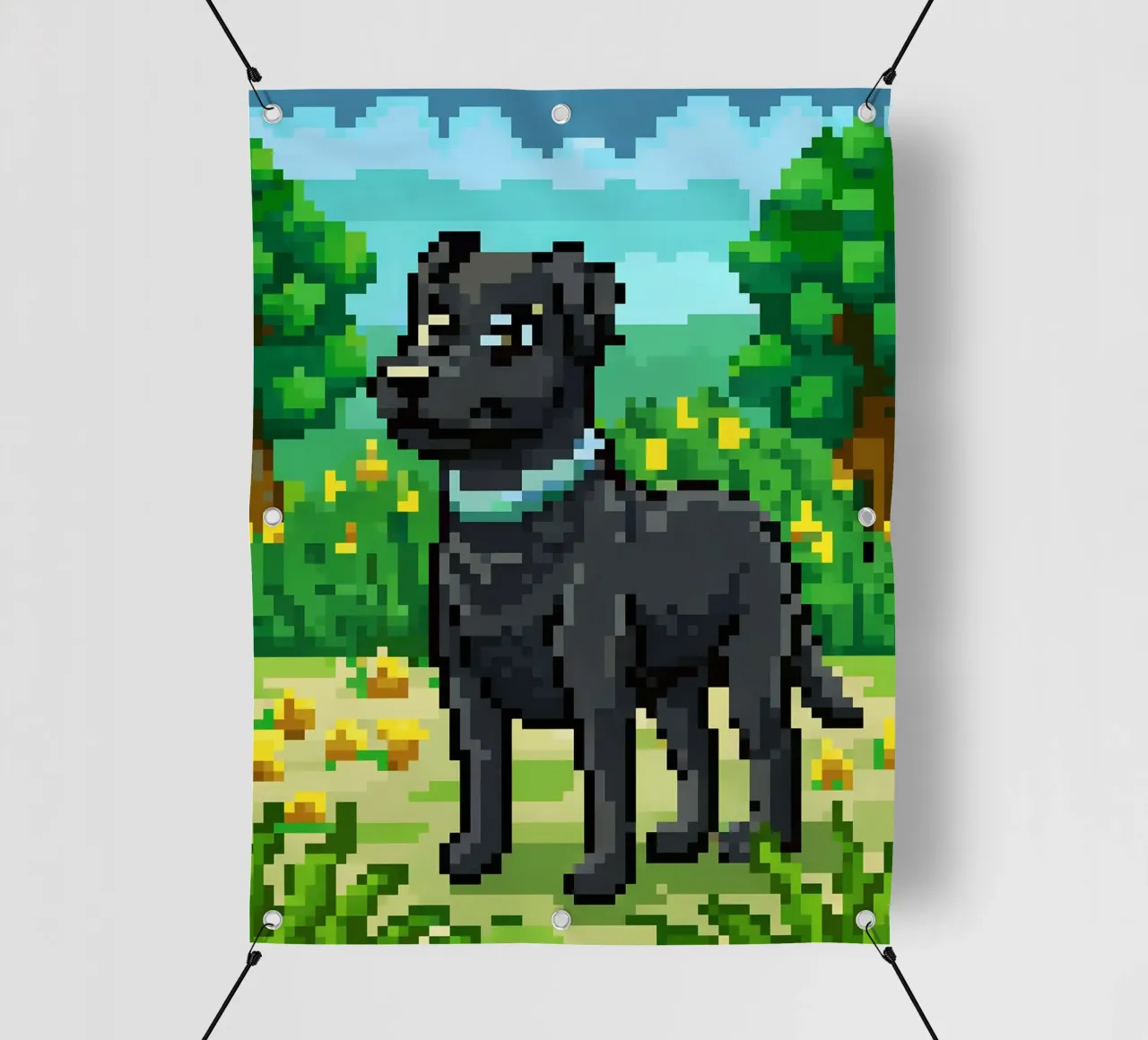 Cane nero telo in pvc da DOG AND CAT