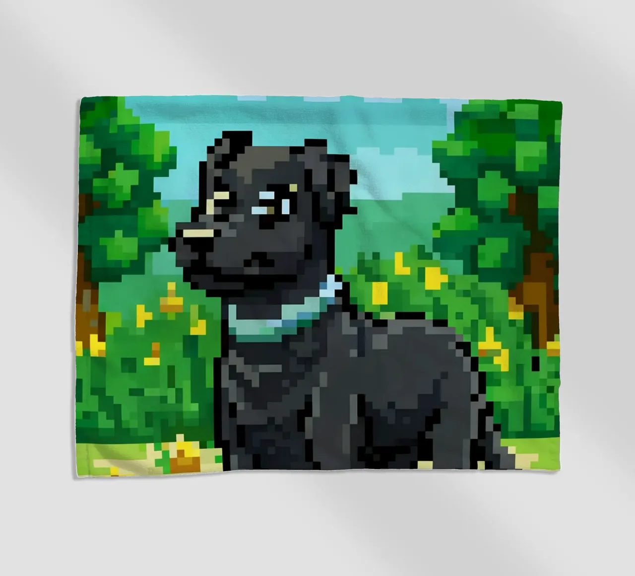 Cane nero telo mare da DOG AND CAT