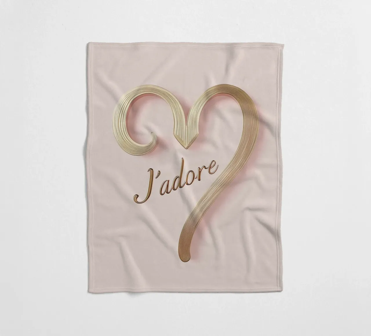 "J'adore" Rosa Anmut coperta in pile da Carinaprint