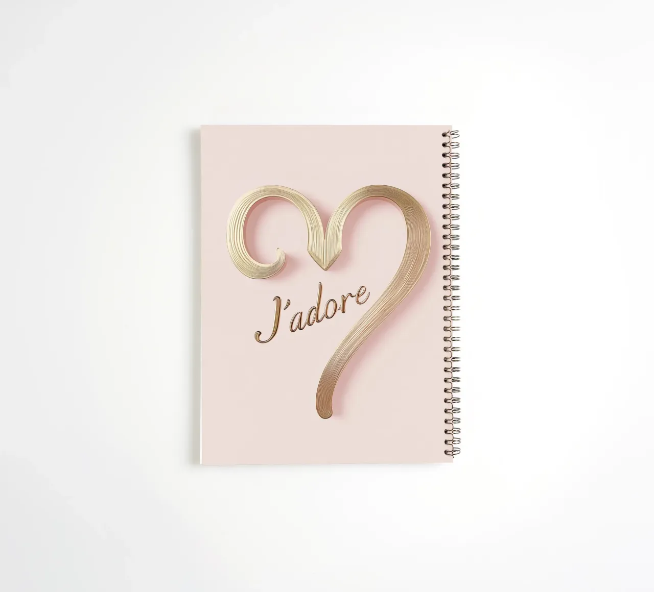 "J'adore" Rosa Anmut spiral notebook by Carinaprint
