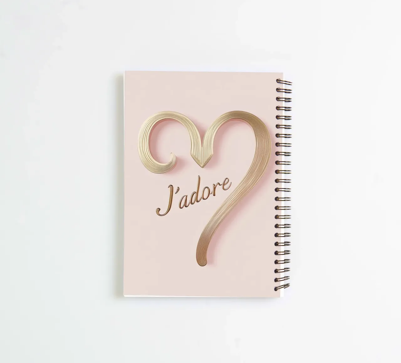 "J'adore" Rosa Anmut spiral notebook by Carinaprint