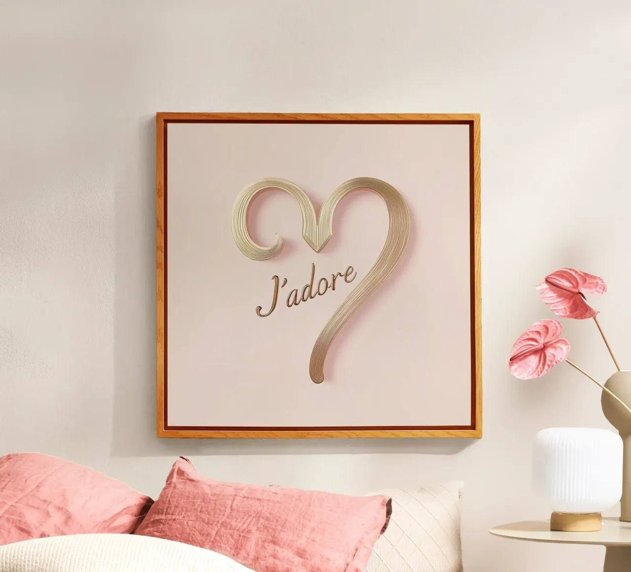 "J'adore" Rosa Anmut plexiglass da Carinaprint
