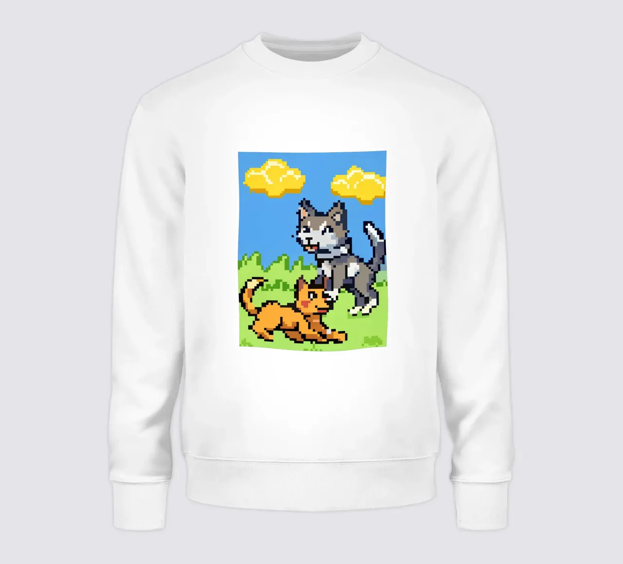 Gatti e cani che giocano felpa da DOG AND CAT
