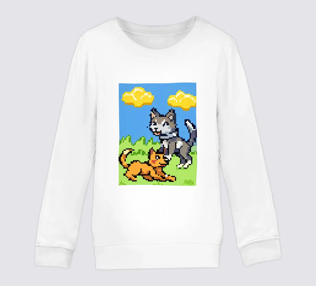 Gatti e cani che giocano felpa bambino da DOG AND CAT