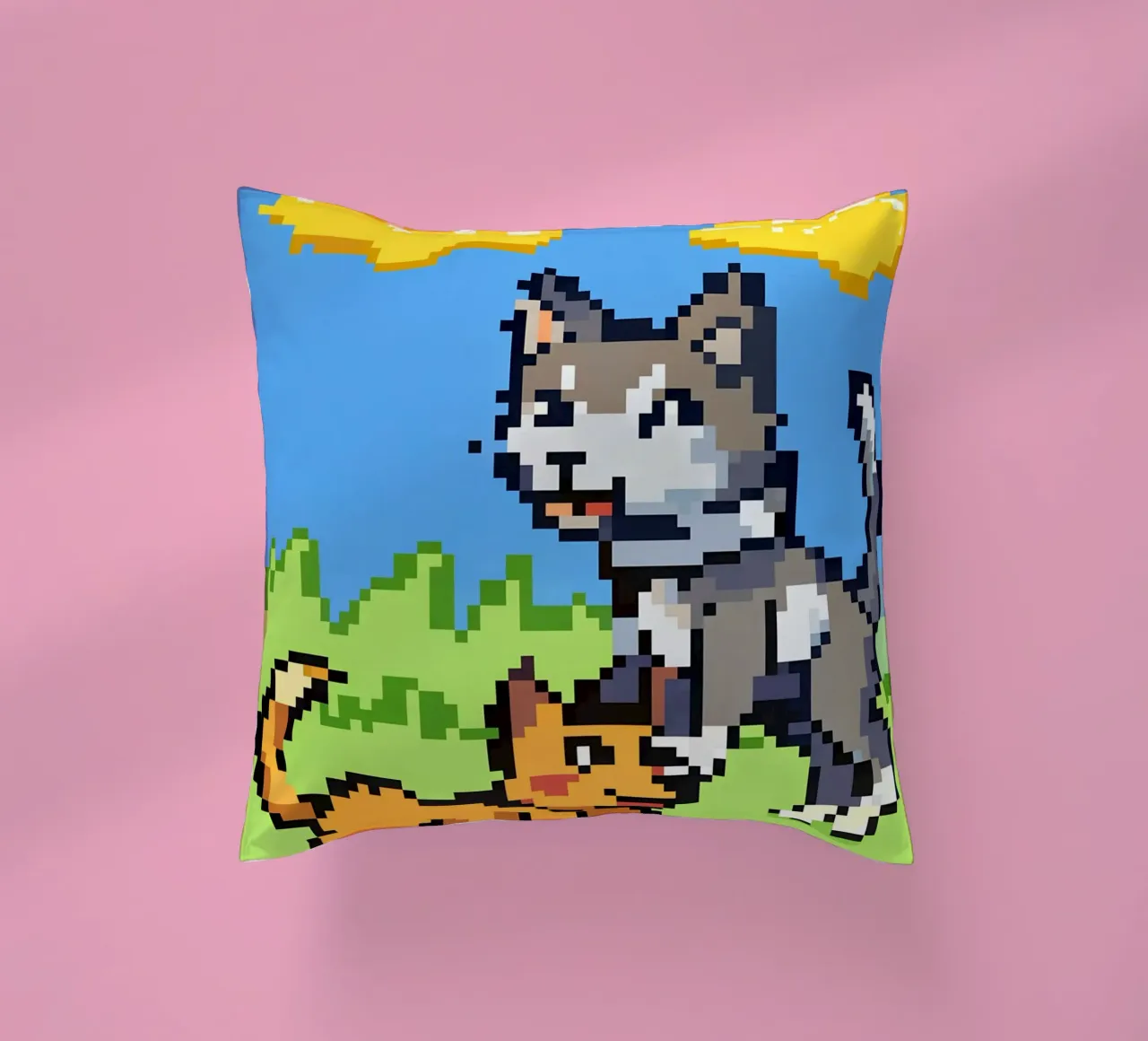Gatti e cani che giocano cuscino da DOG AND CAT