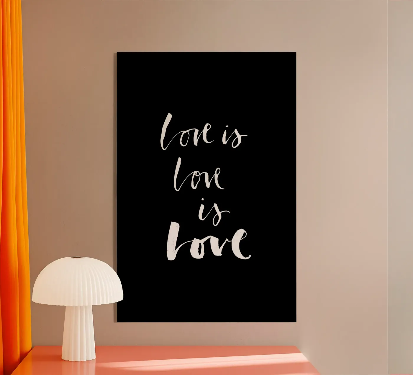 Love Black plexiglass da Klaus with K