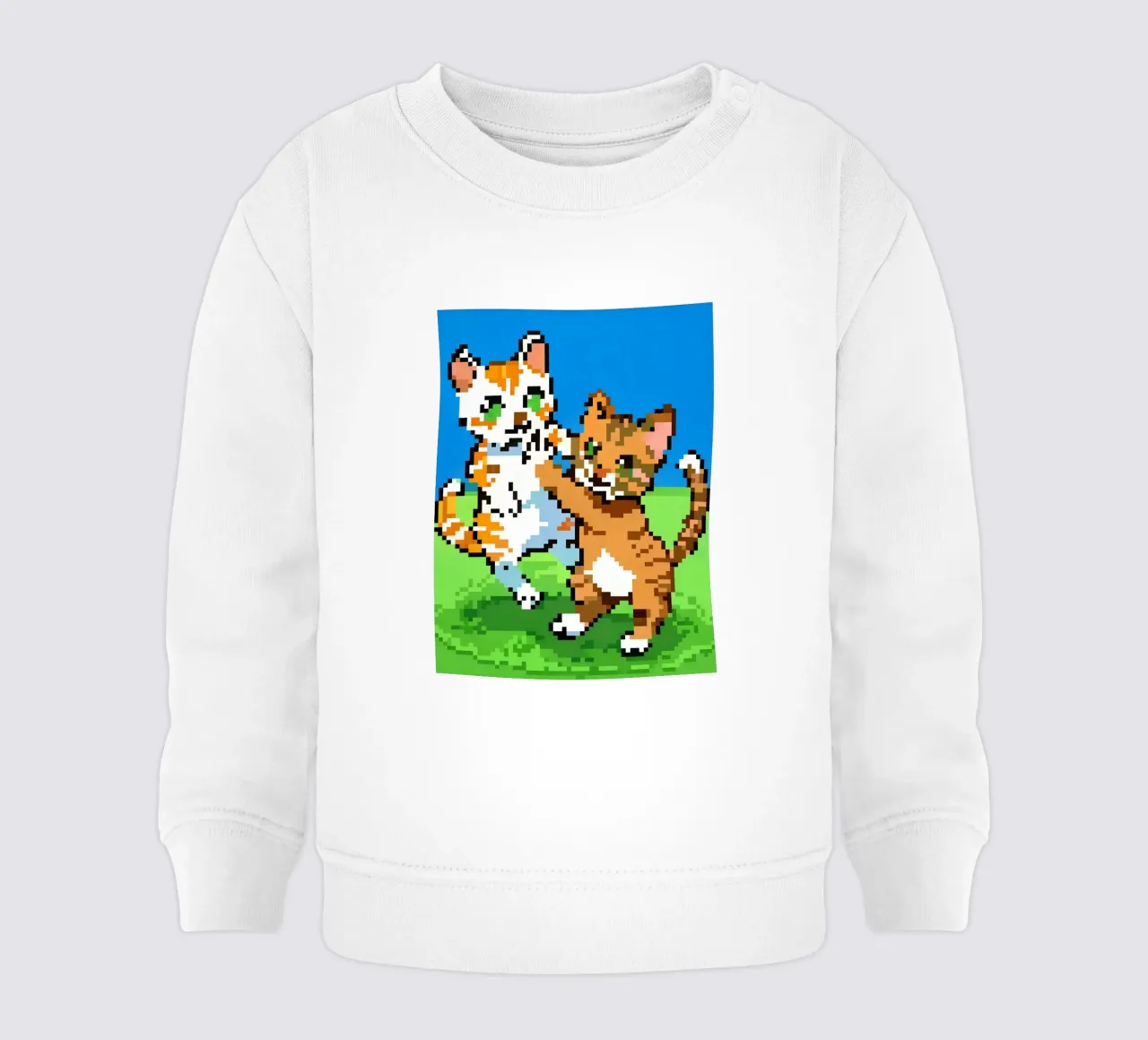 Due gatti che giocano felpa neonato da DOG AND CAT