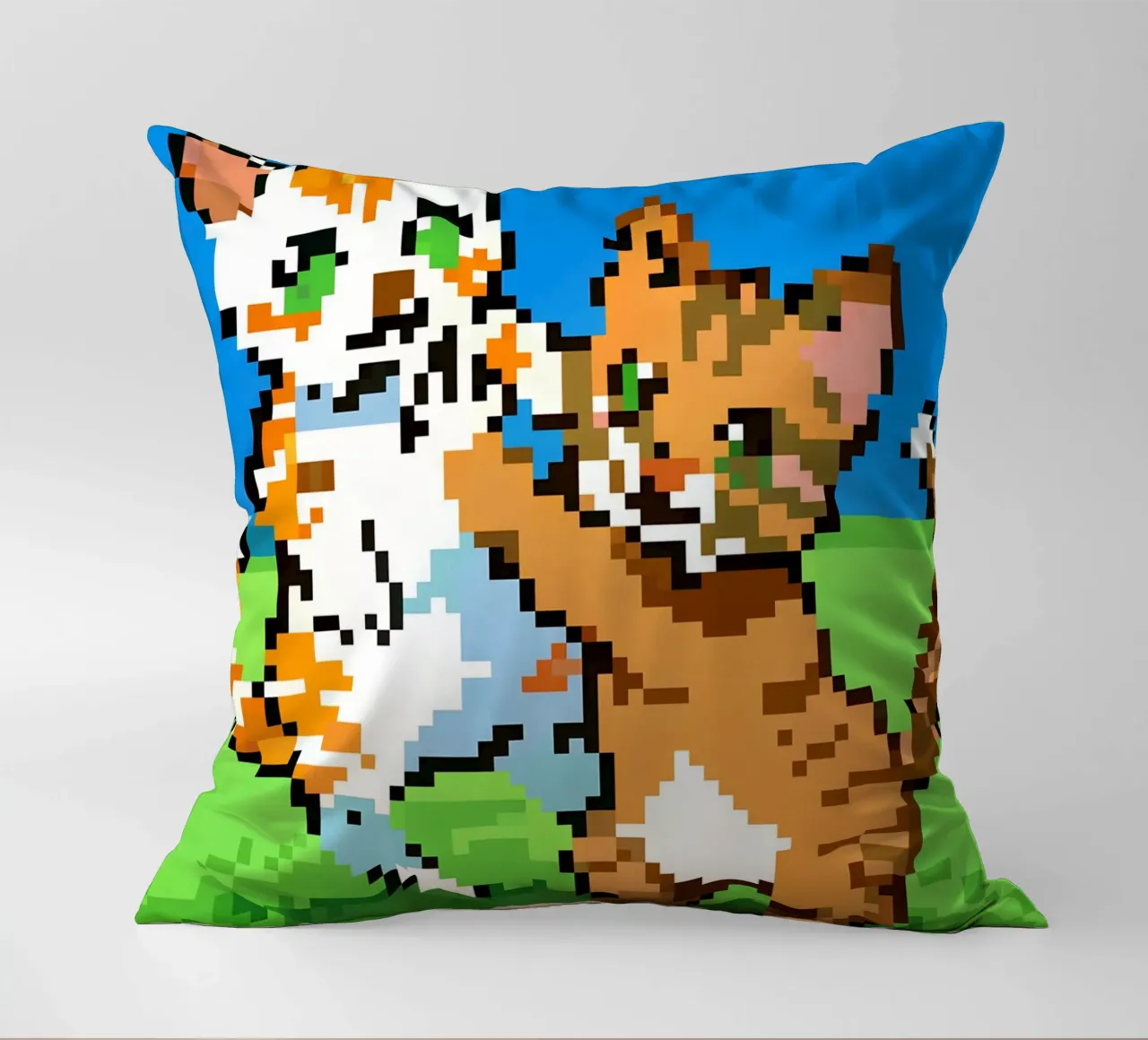 Due gatti che giocano cuscino da DOG AND CAT