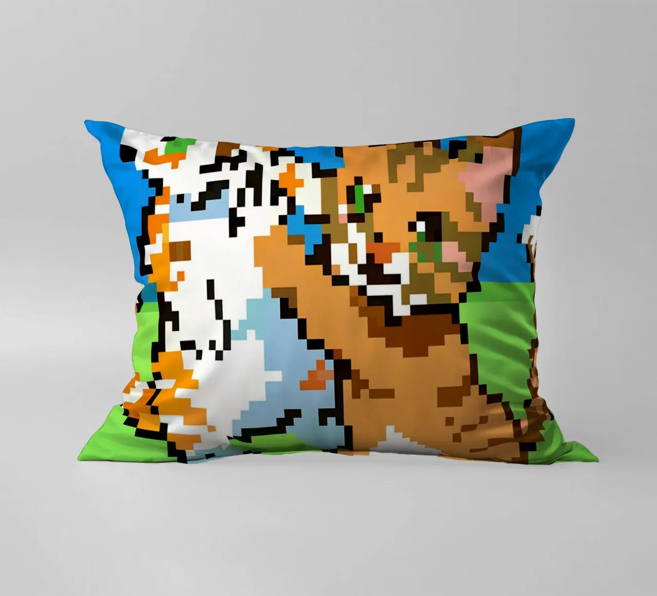 Due gatti che giocano cuscino da DOG AND CAT