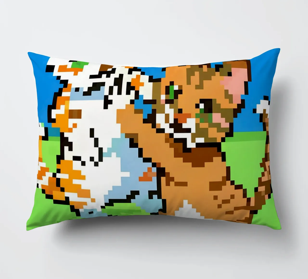 Due gatti che giocano cuscino da DOG AND CAT