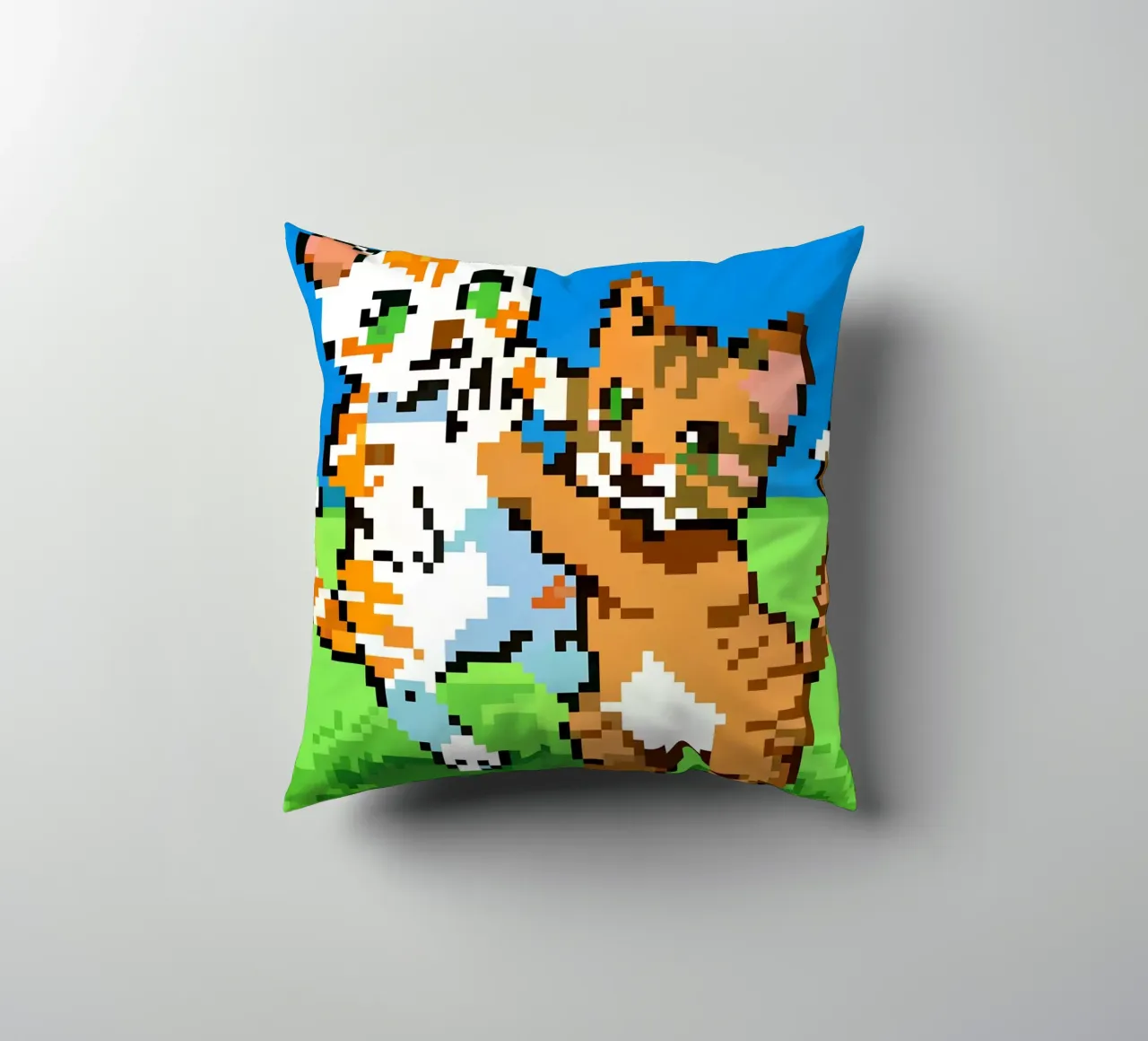 Due gatti che giocano cuscino da DOG AND CAT