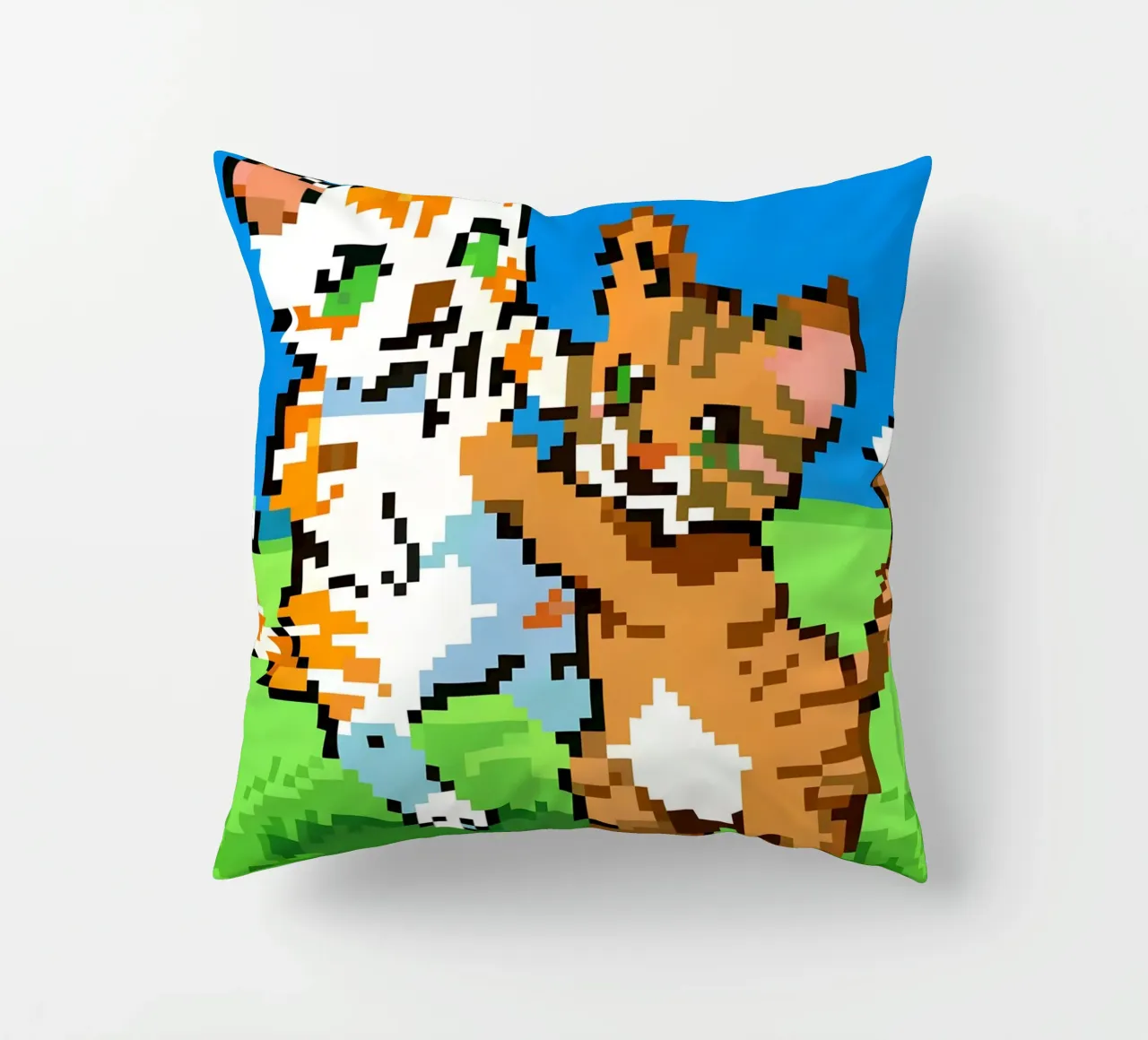 Due gatti che giocano cuscino da DOG AND CAT