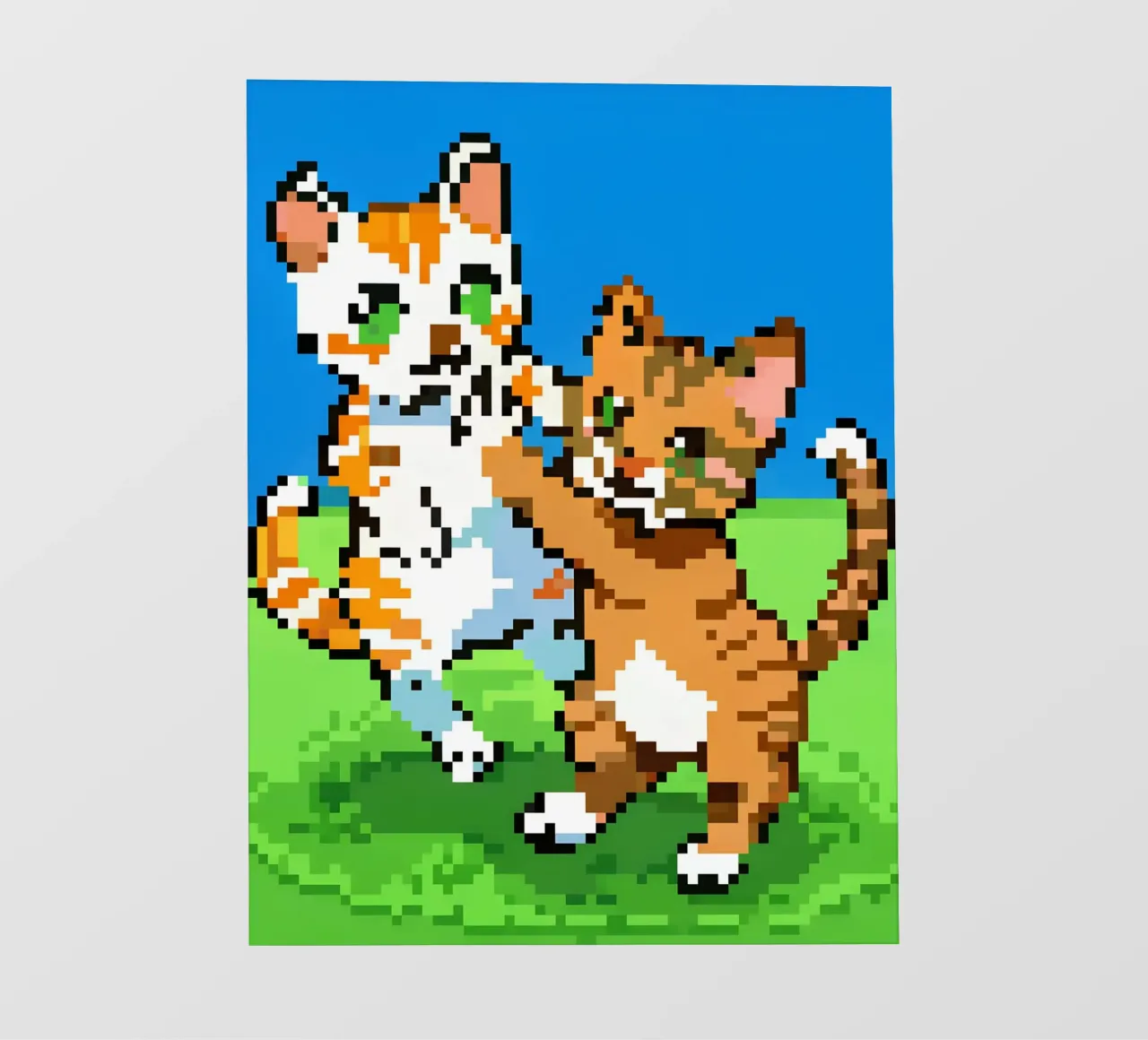 Due gatti che giocano telo in pvc da DOG AND CAT
