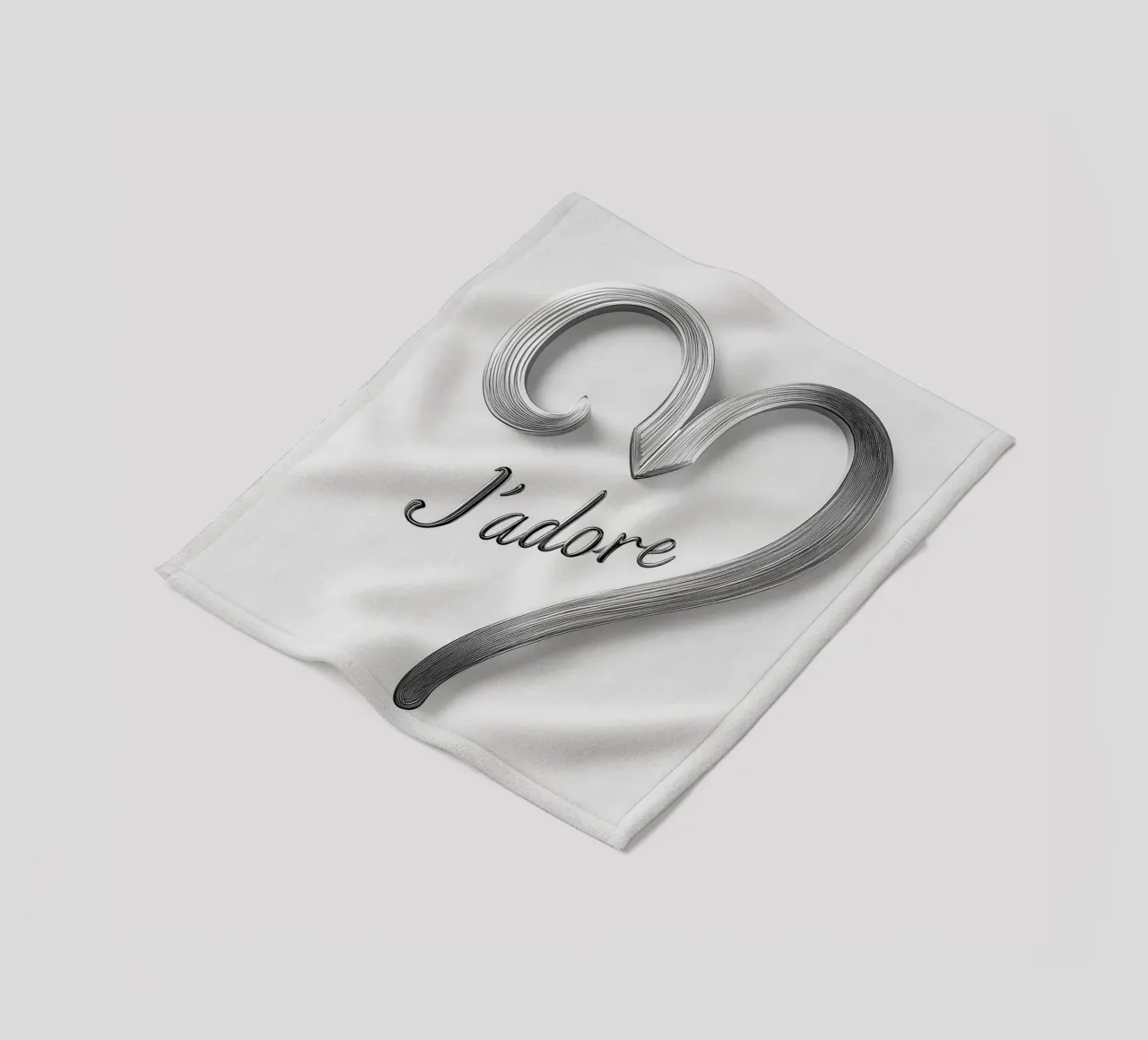 "J'adore" in bianco e nero coperta in pile da Carinaprint