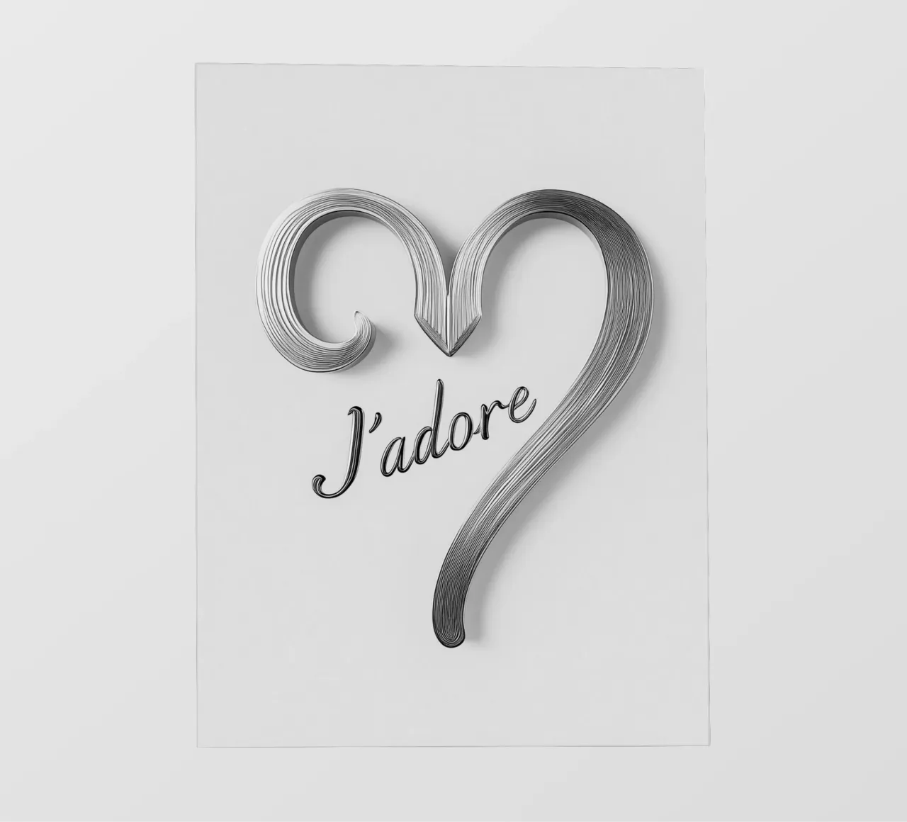 "J'adore" in bianco e nero pellicola backlit da Carinaprint
