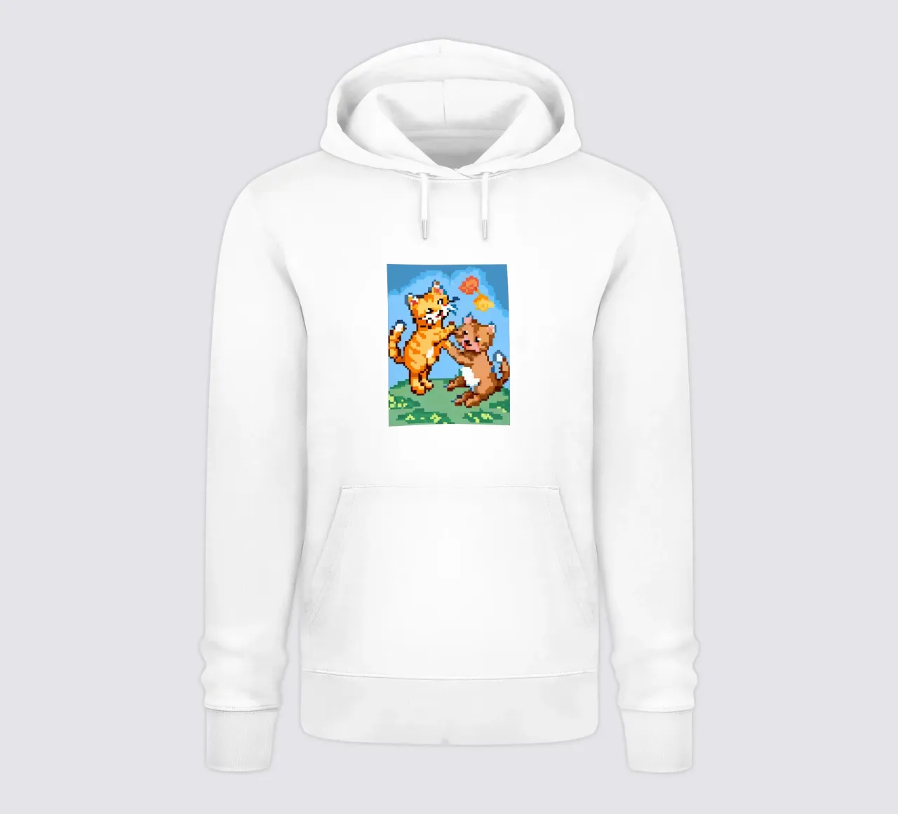 Due gatti che giocano felpa con cappuccio da DOG AND CAT