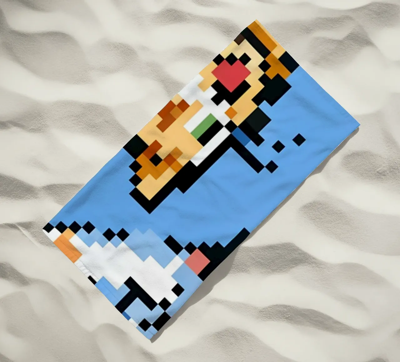 Two Cats Playing beach towel by DOG AND CAT