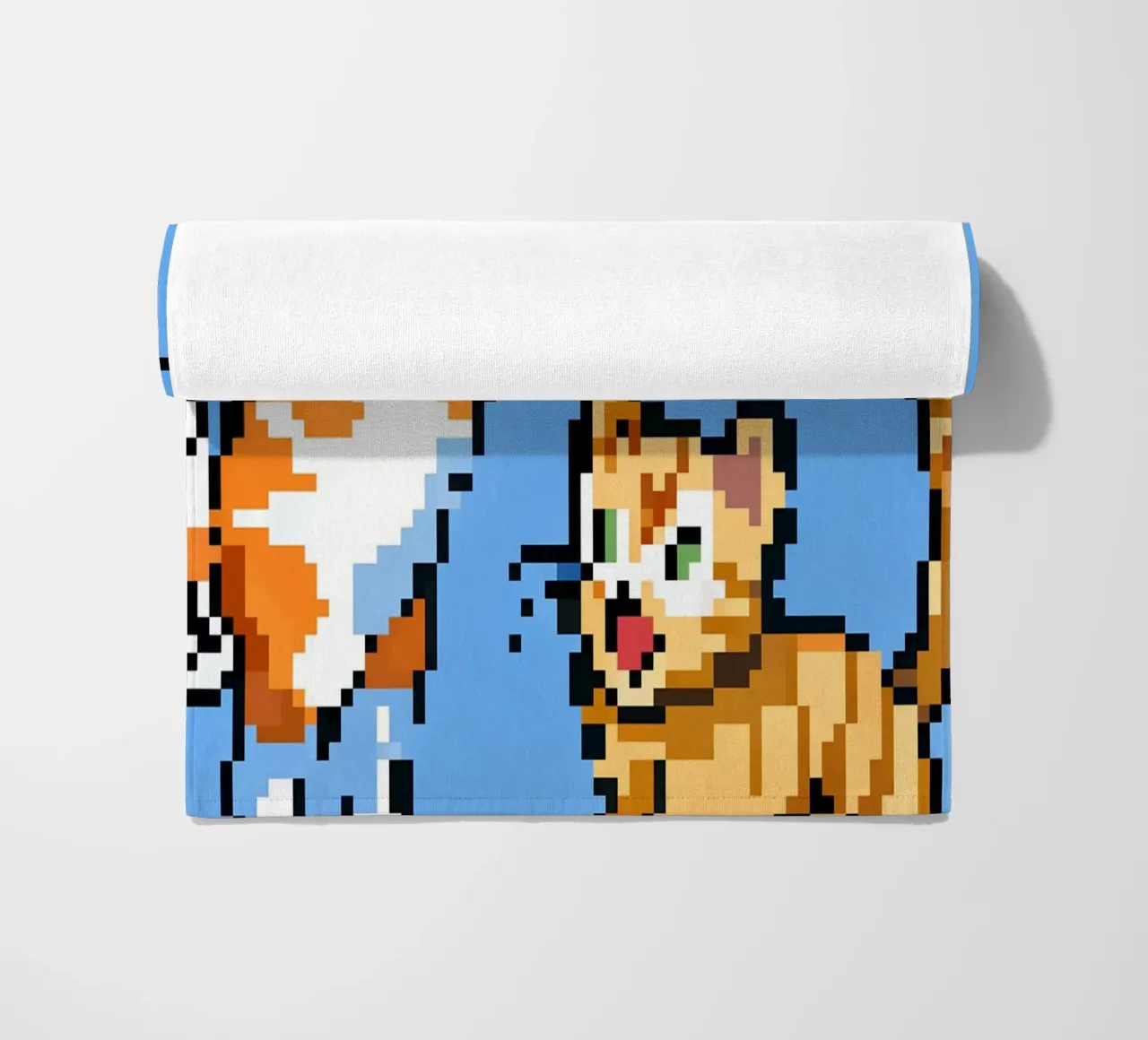 Two Cats Playing beach towel by DOG AND CAT