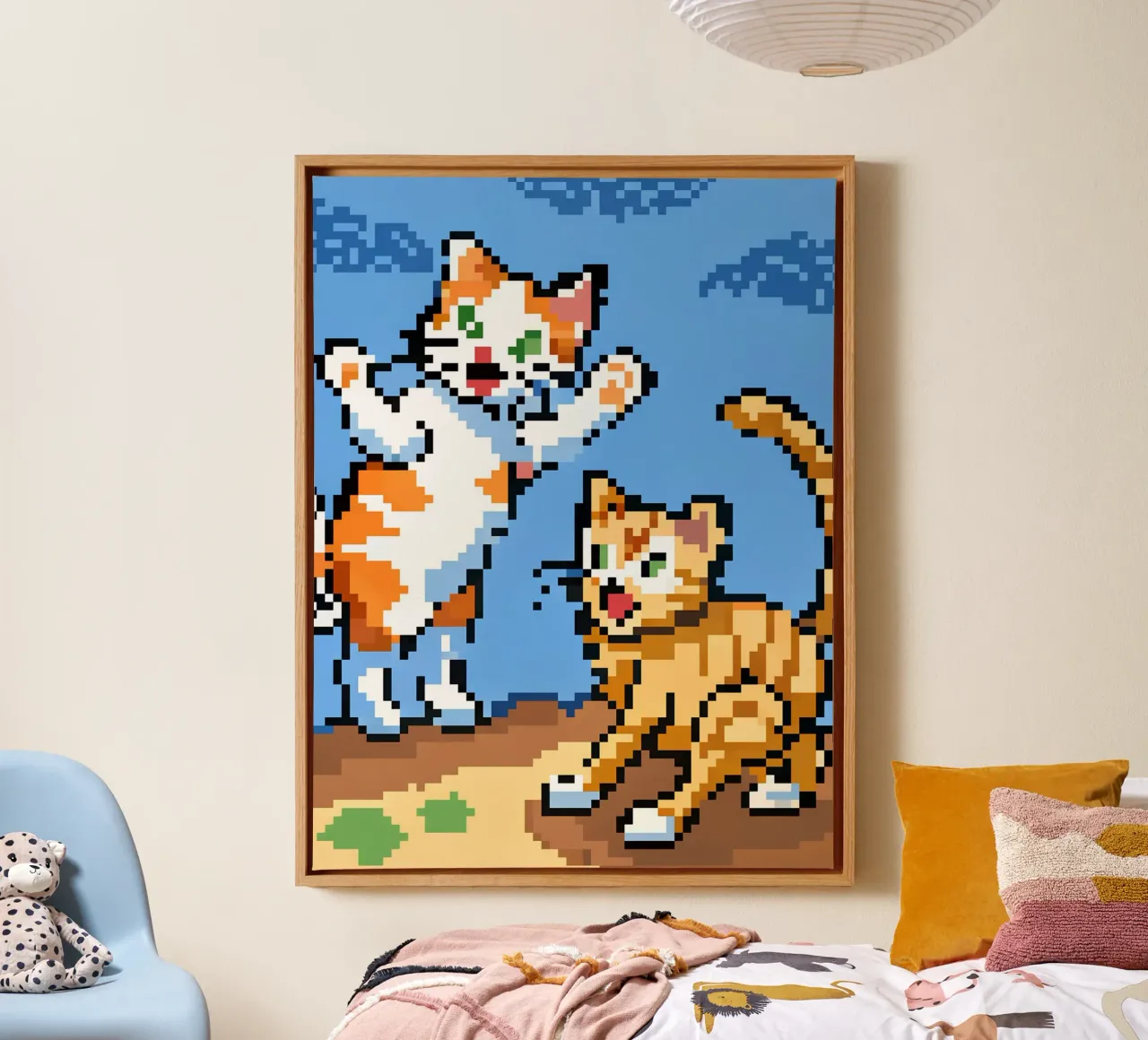 Two Cats Playing canvas by DOG AND CAT