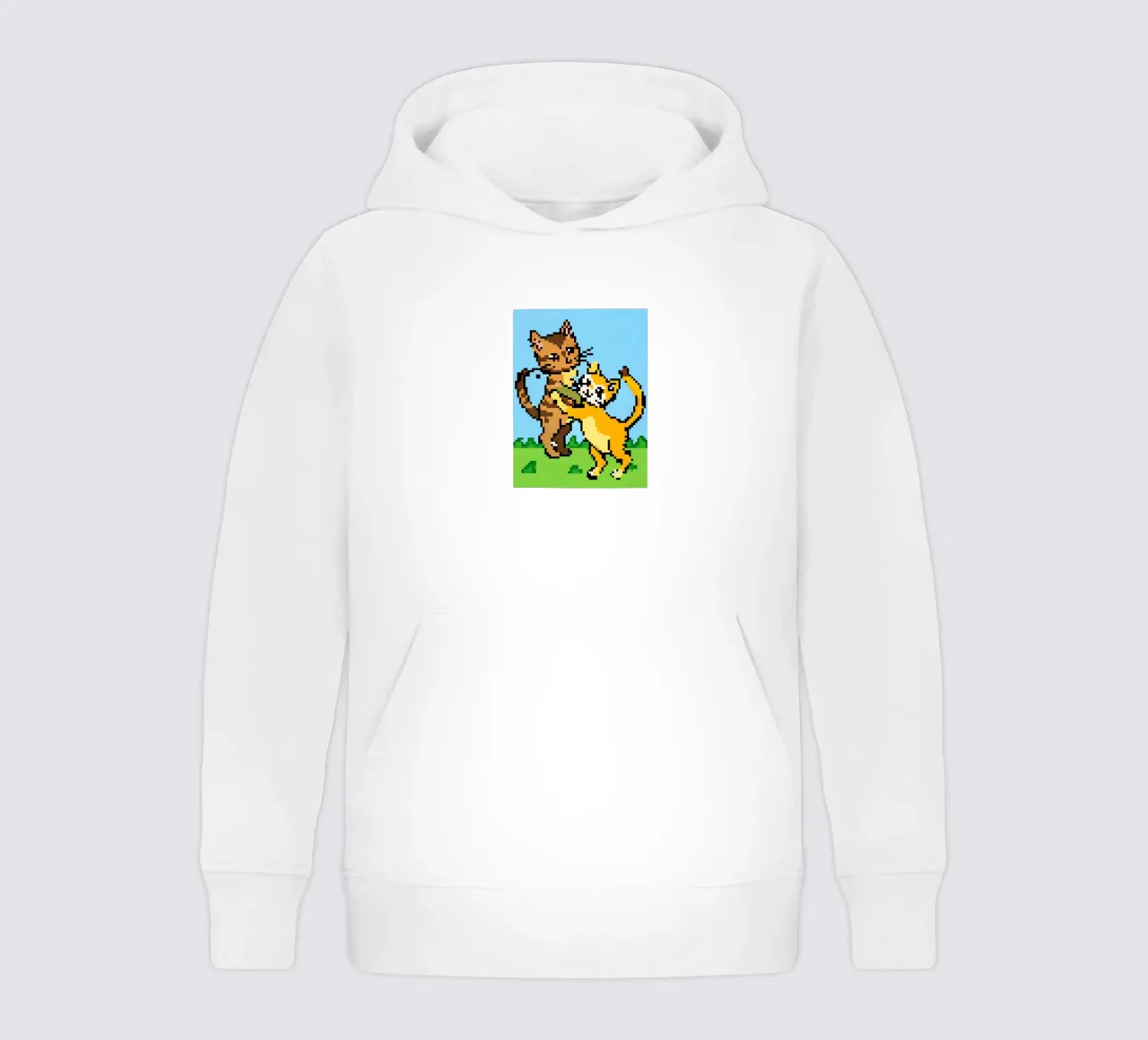Due gatti che giocano felpa bambino con cappuccio da DOG AND CAT