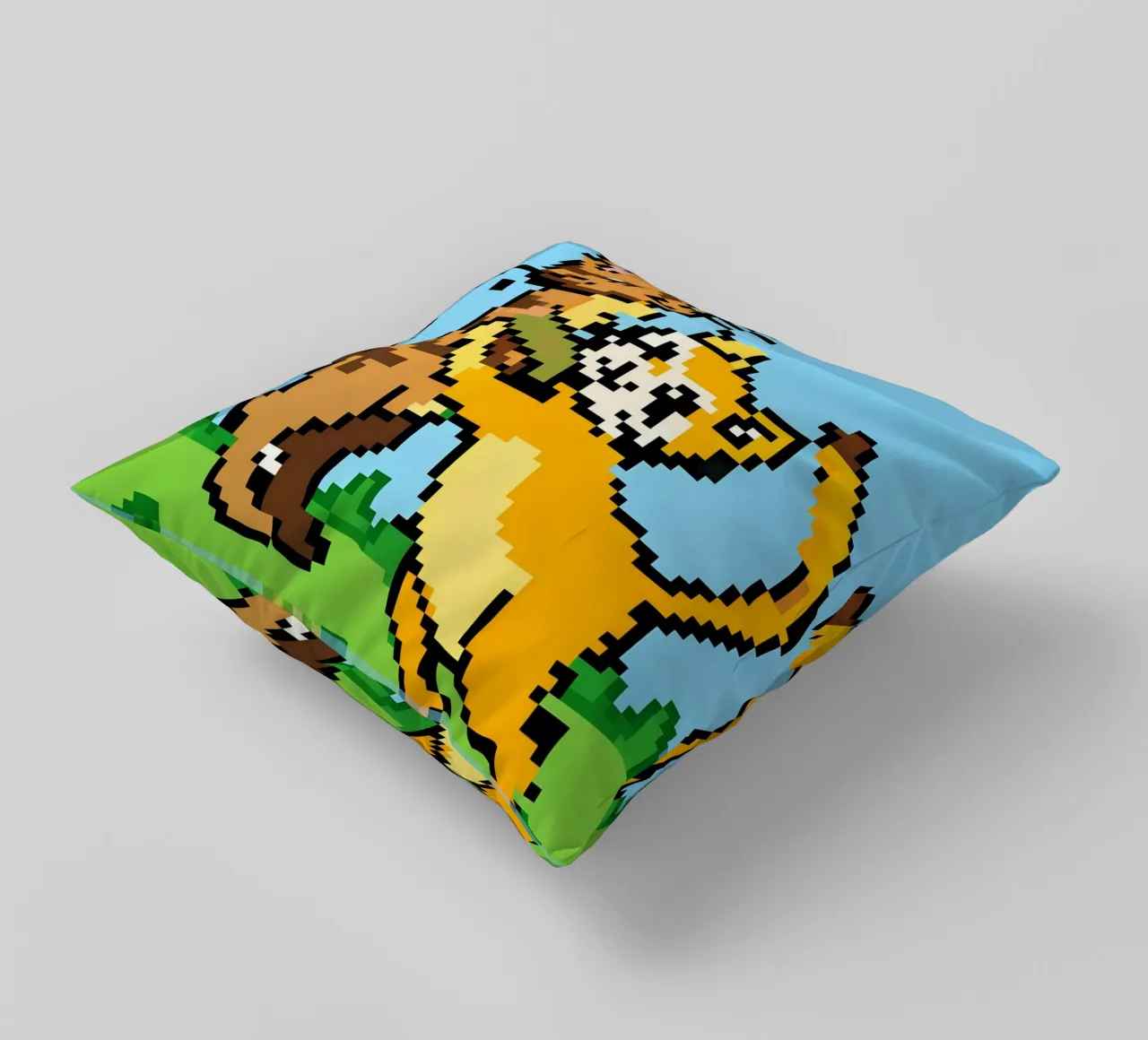 Two Cats Playing decorative cushion by DOG AND CAT