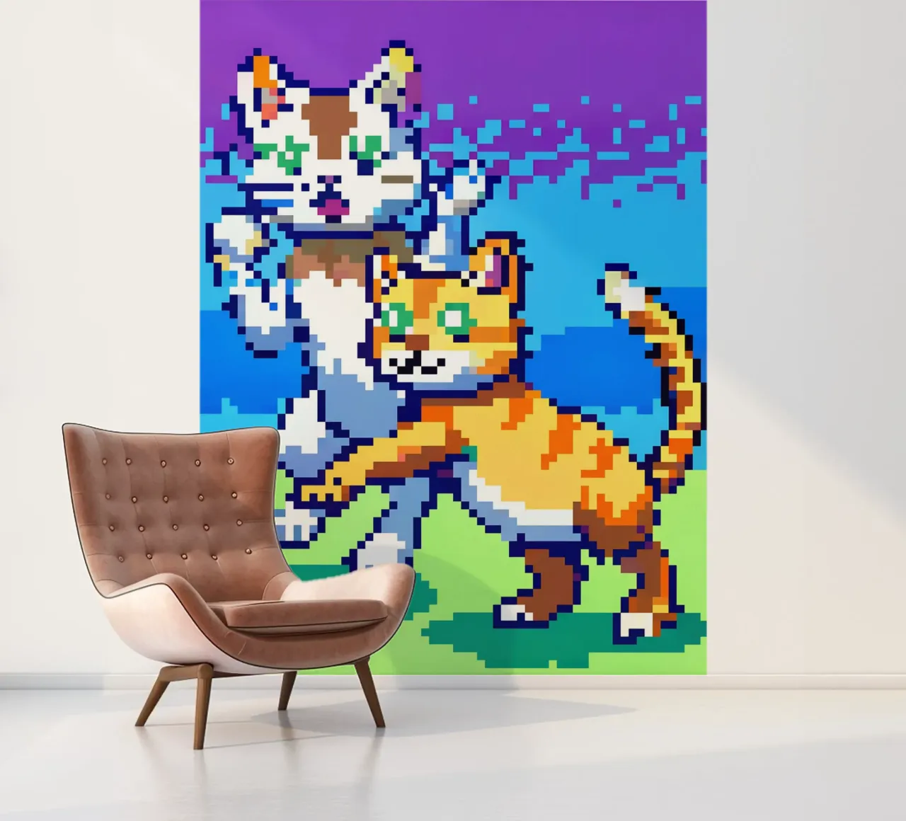 Two Cats Playing photo wallpaper by DOG AND CAT