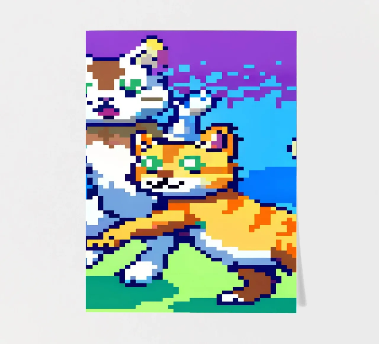 Two Cats Playing sticker sheet by DOG AND CAT
