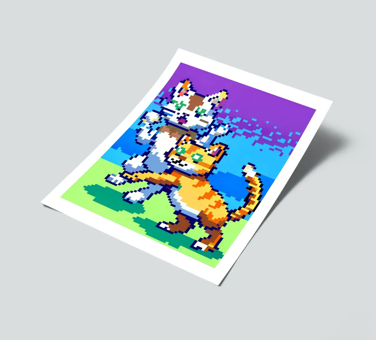 Two Cats Playing sticker sheet by DOG AND CAT