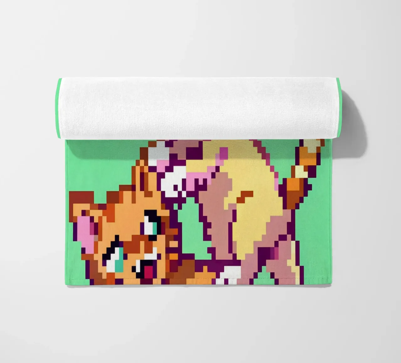 Due gatti che giocano telo mare da DOG AND CAT