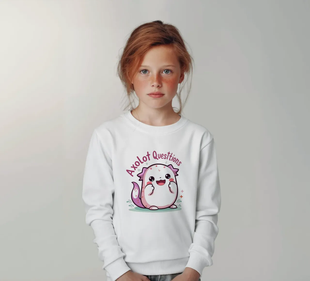 Lindo Axolotl - Kawaii Vibes sudadera para niño de artdesign1985