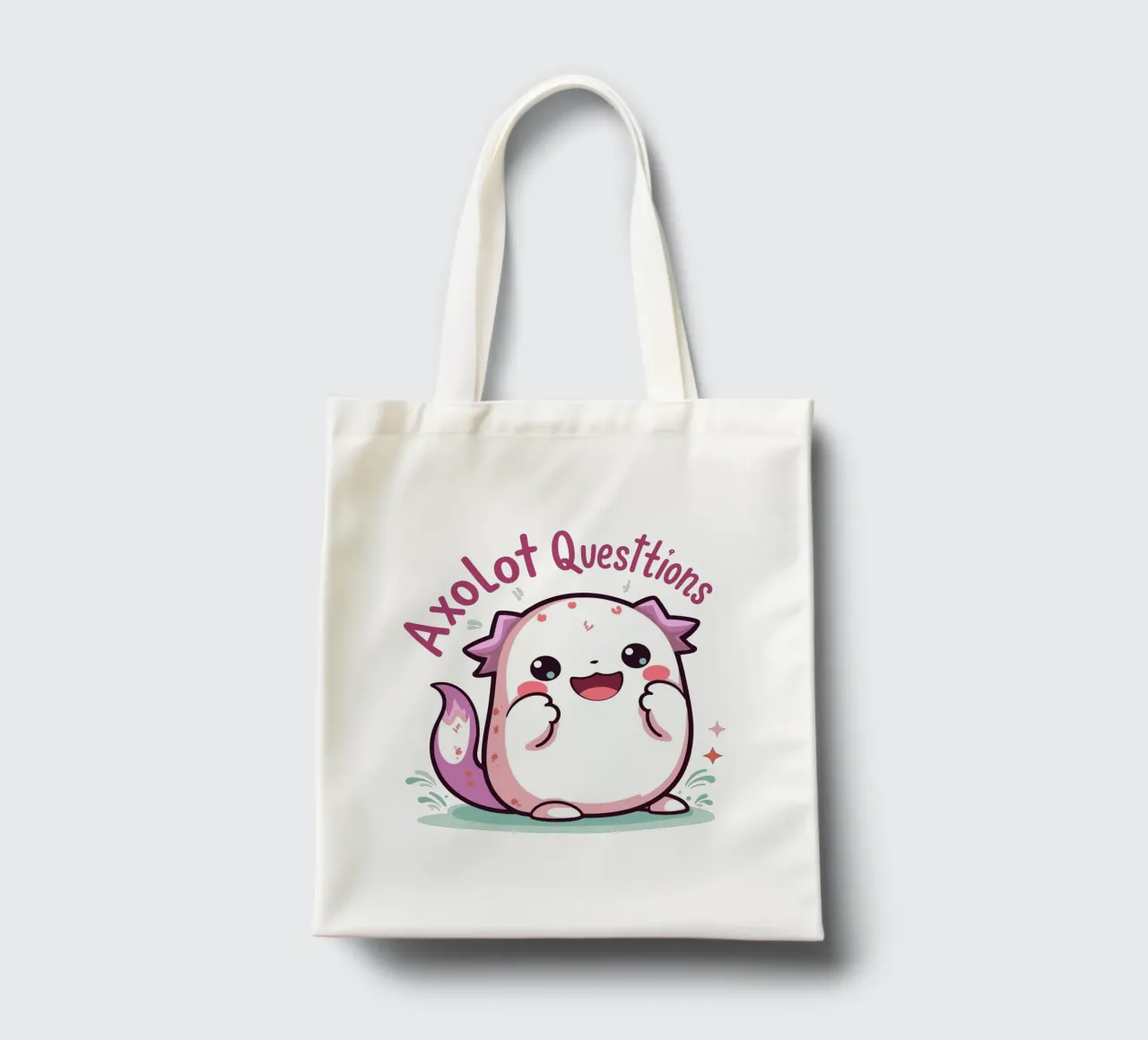 Cute Axolotl - Kawaii Vibes tote bag by artdesign1985