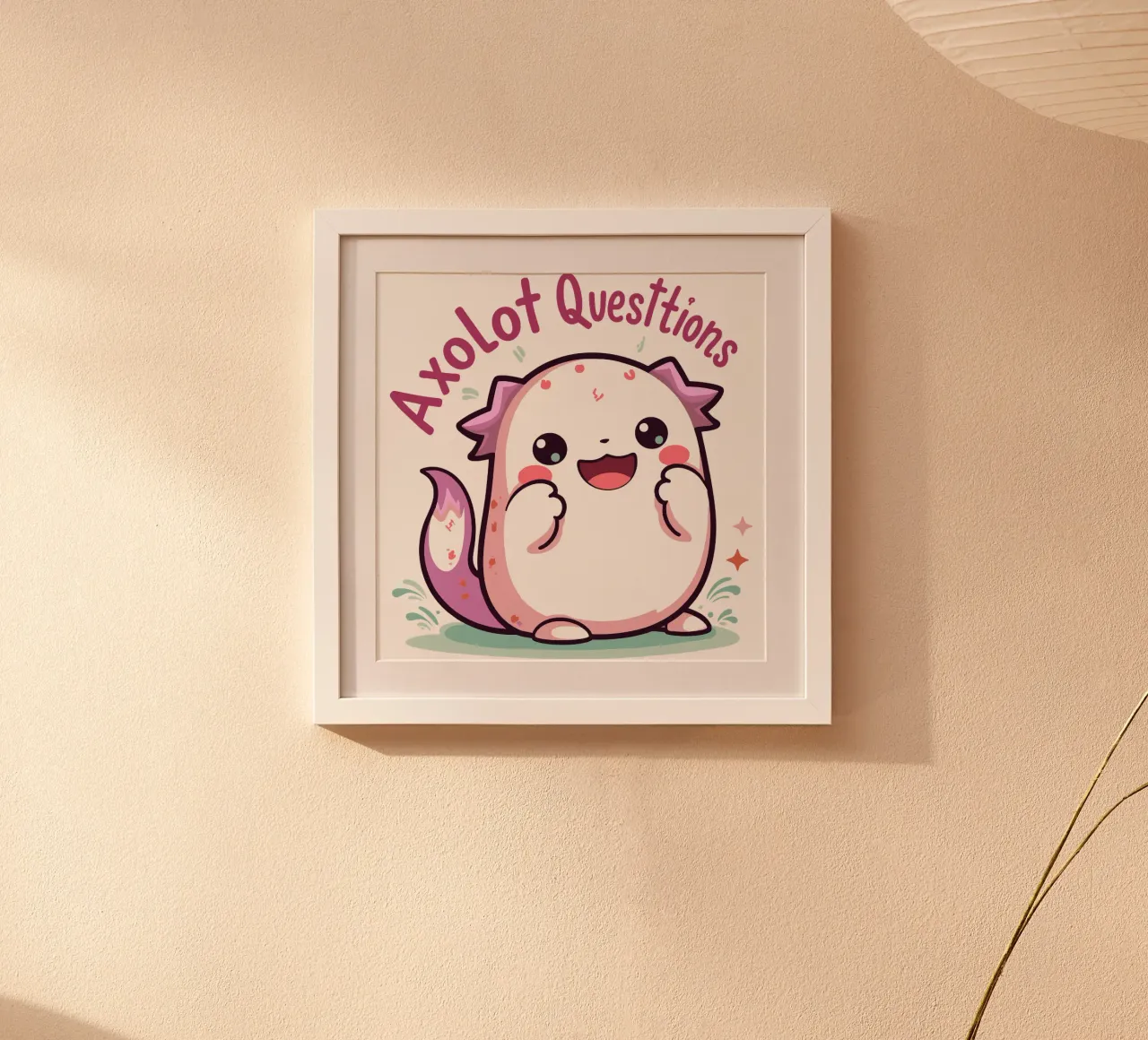 Lindo Axolotl - Kawaii Vibes hahnemühle de artdesign1985