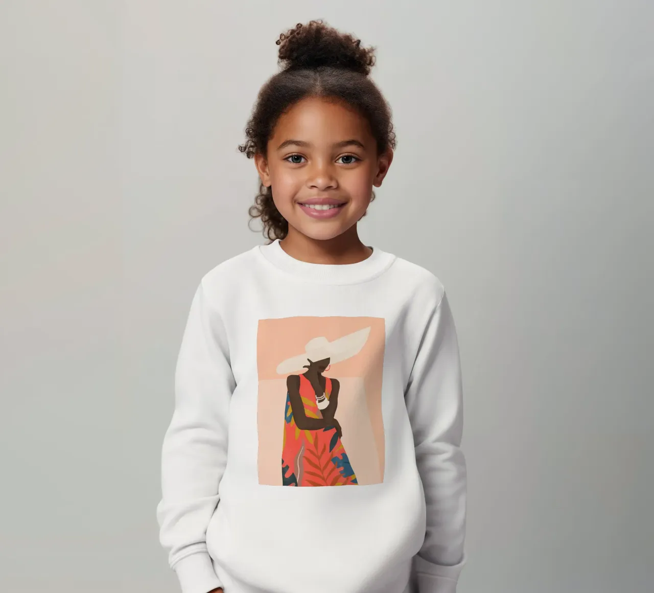 Tropisch meisje 19 kinder sweatshirt van ThingDesign