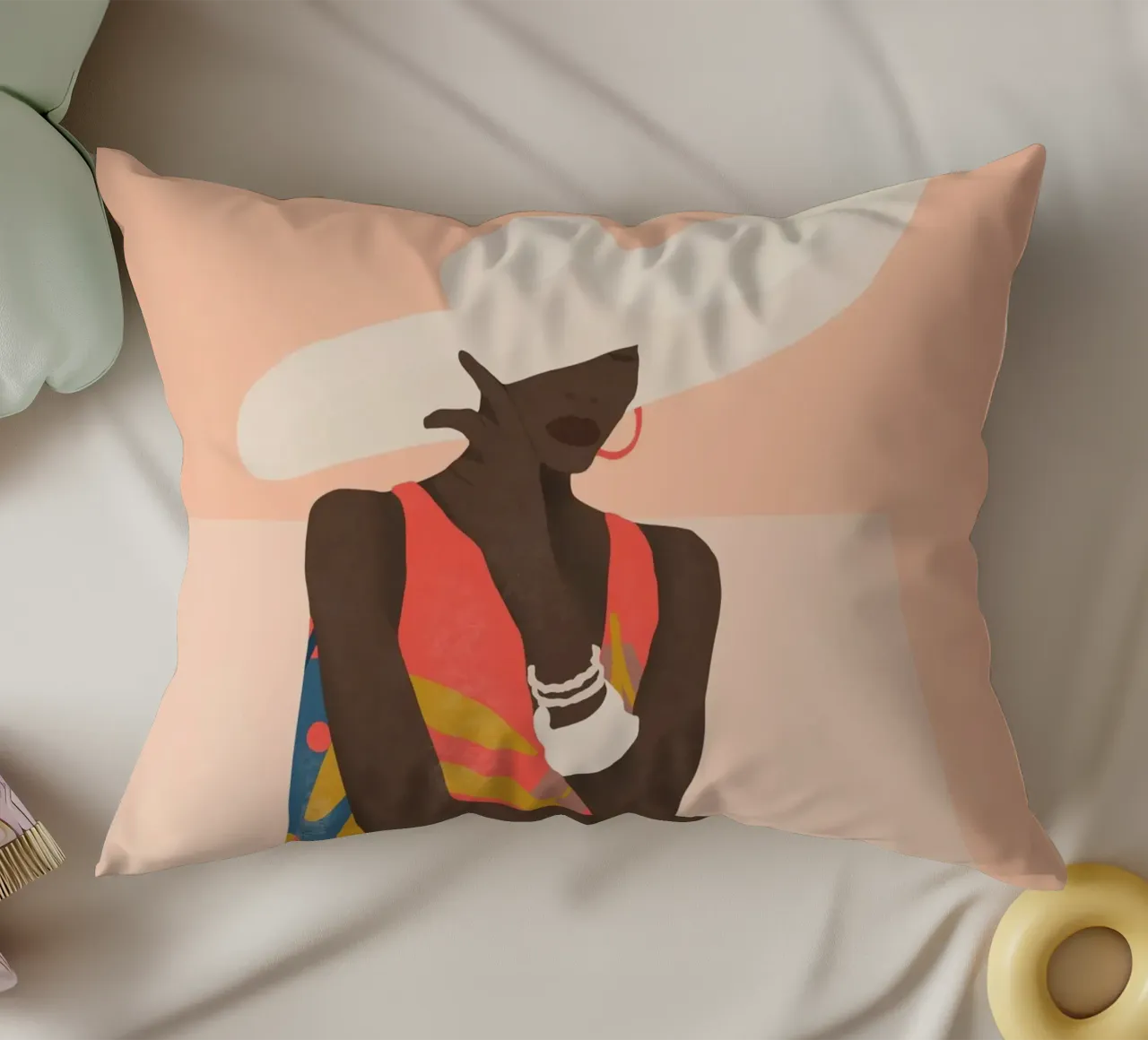 Ragazza tropicale 19 cuscino da ThingDesign