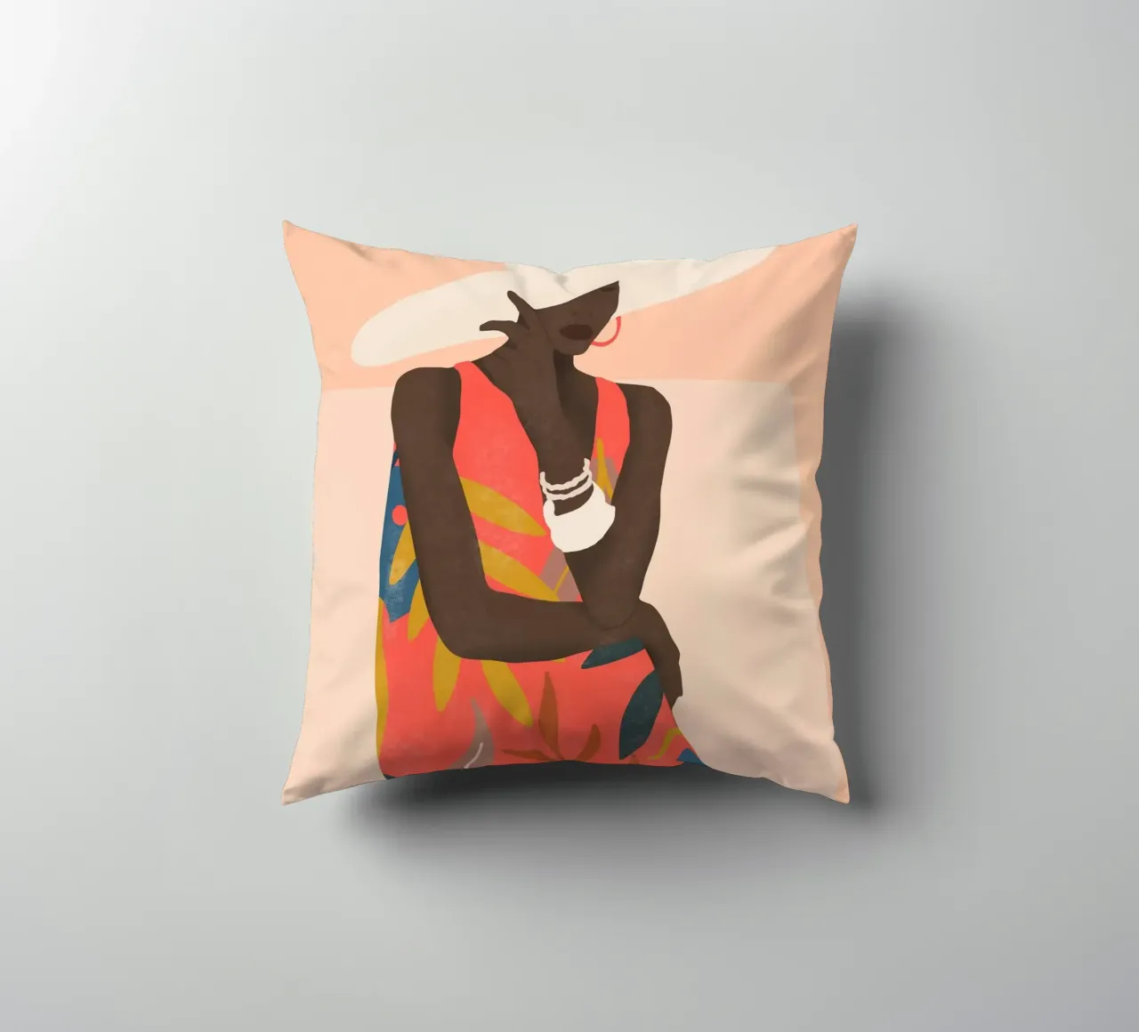 Ragazza tropicale 19 cuscino da ThingDesign