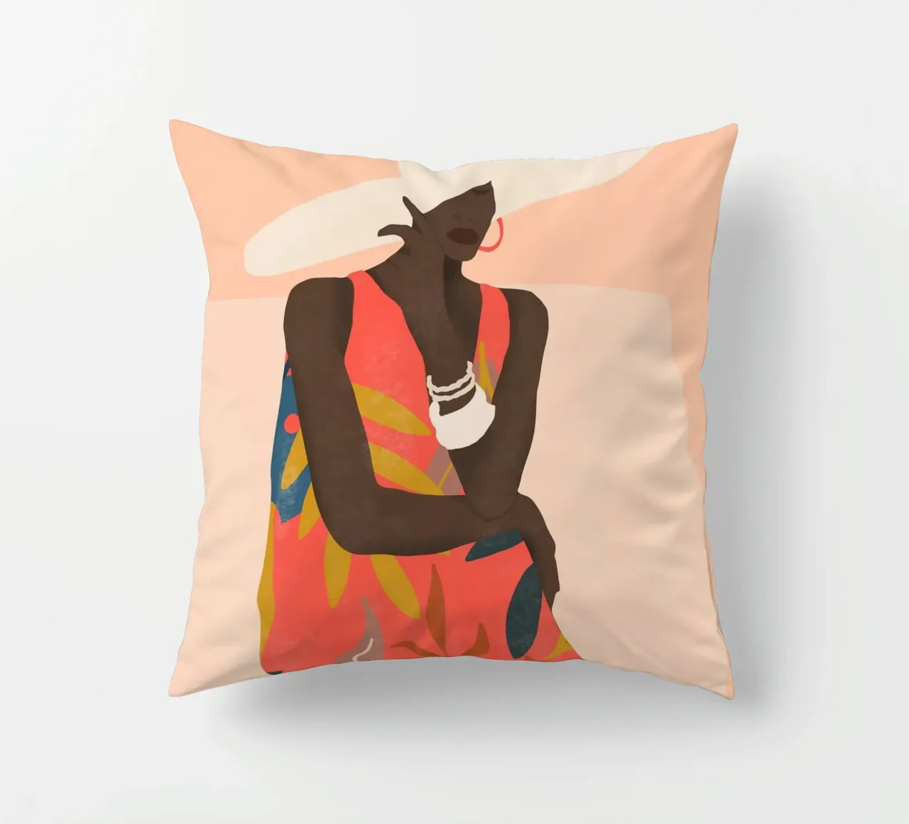 Ragazza tropicale 19 cuscino da ThingDesign