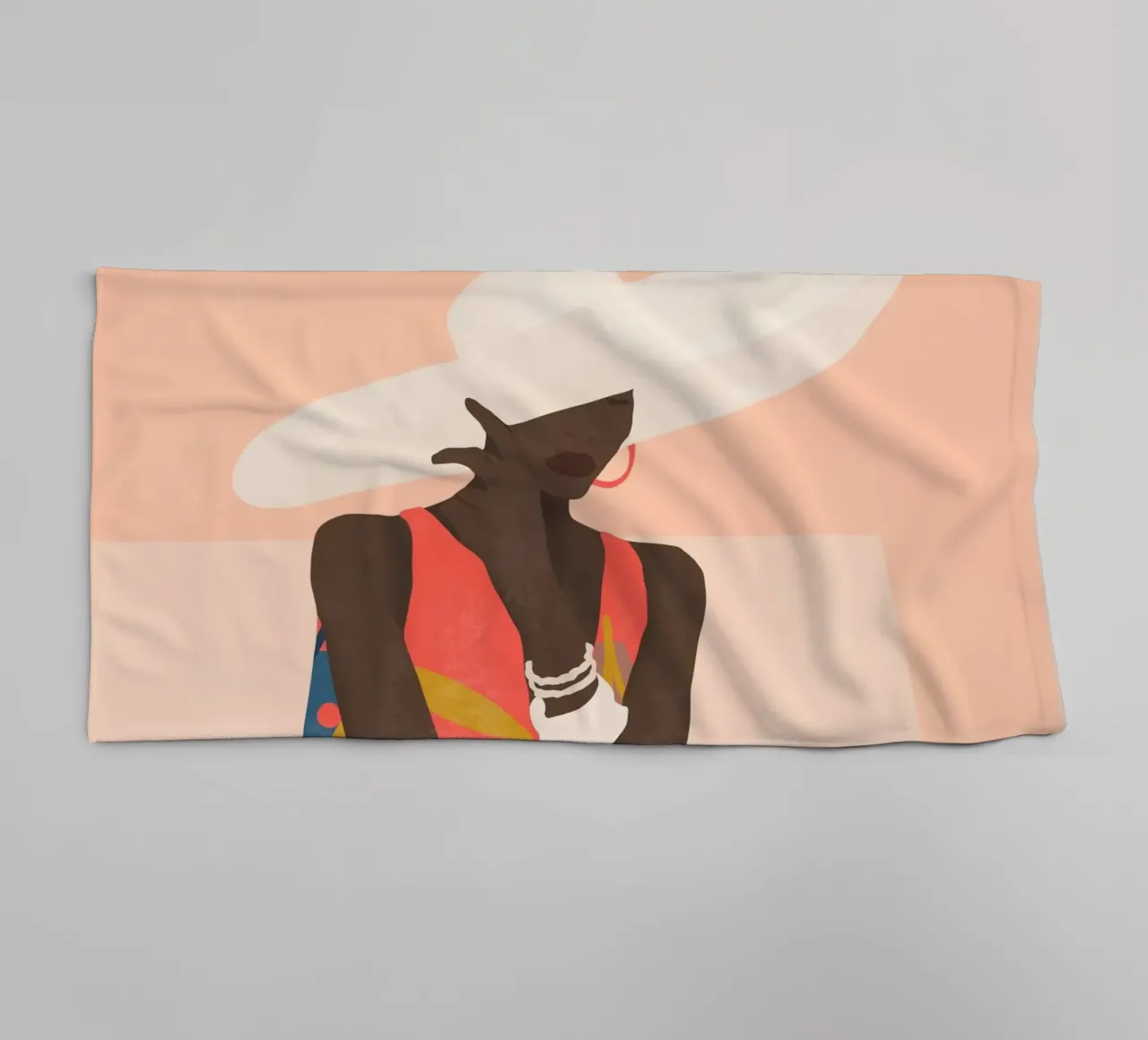 Tropical Girl 19 towel by ThingDesign