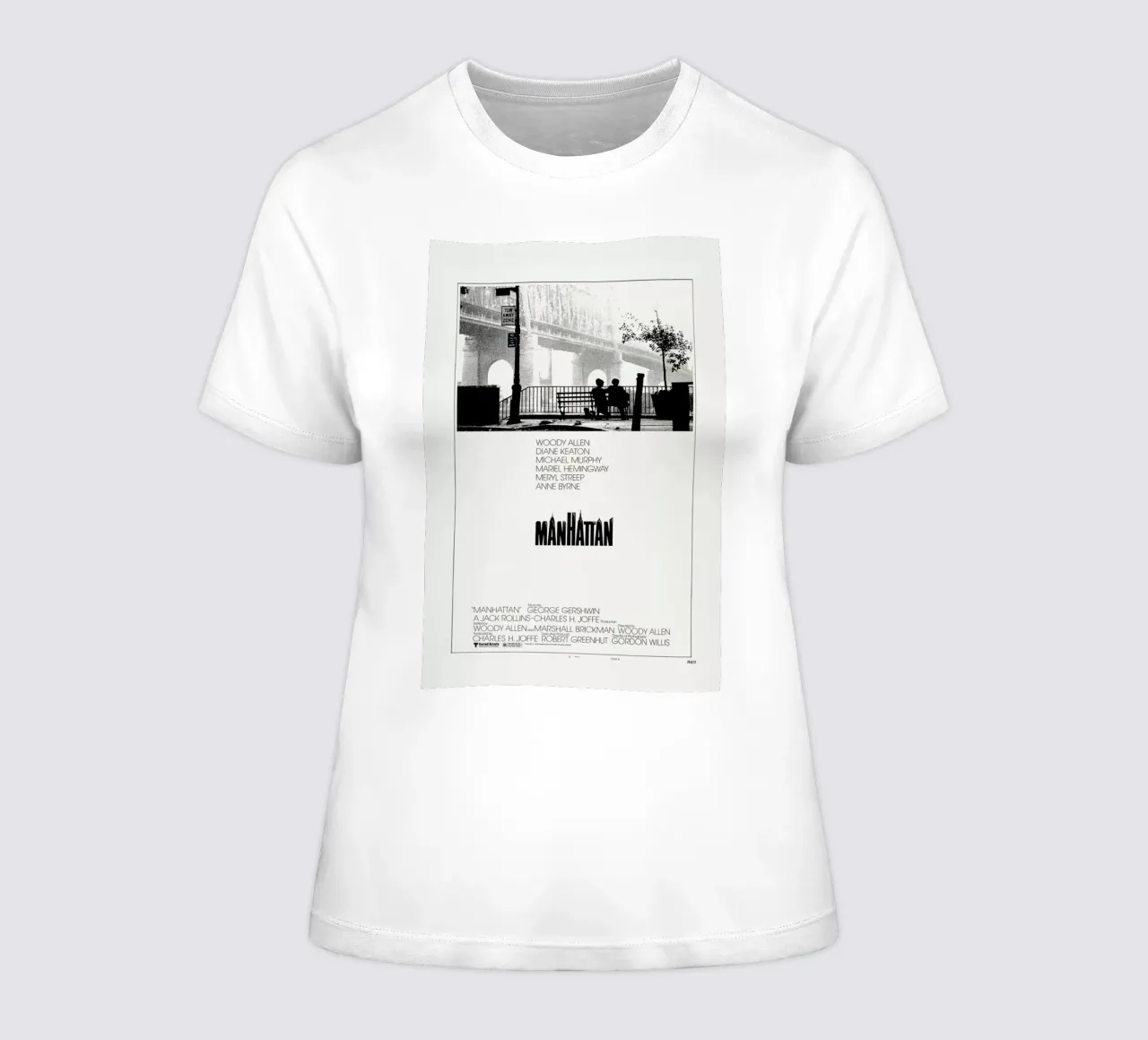‘Manhattan’ Retro Movie Poster t-shirt ajusté pour femmes de Gallery Print and Art Limited