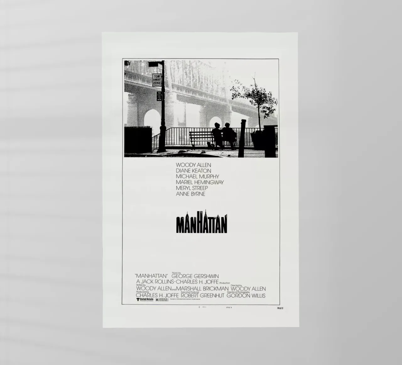 ‘Manhattan’ Retro Movie Poster pellicola backlit da Gallery Print and Art Limited