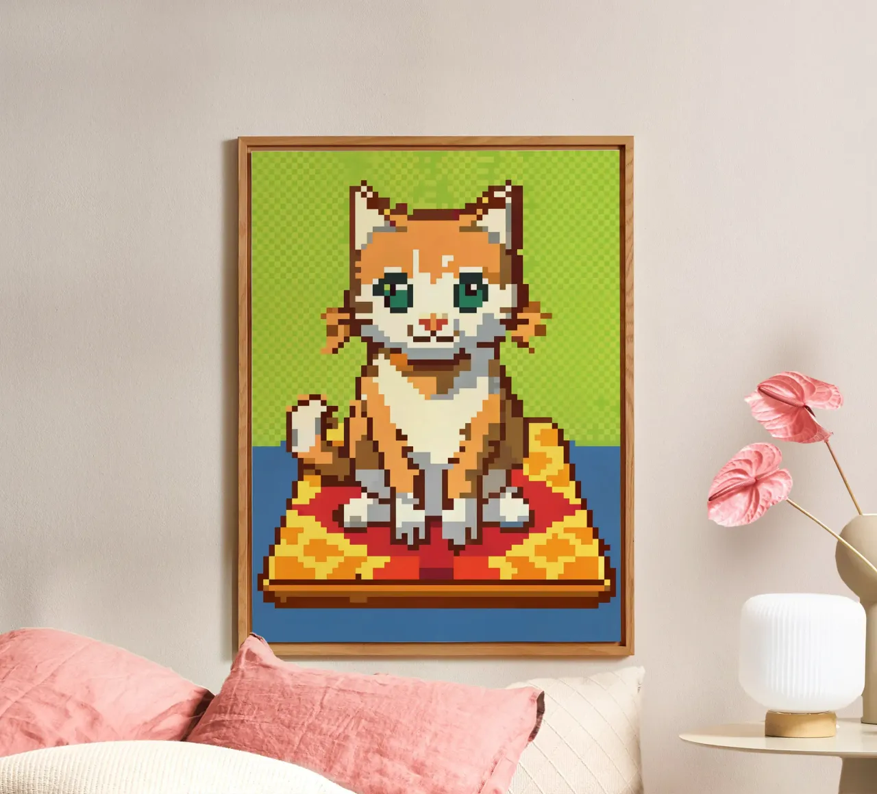 Un simpatico gatto arancione alluminio dibond da DOG AND CAT