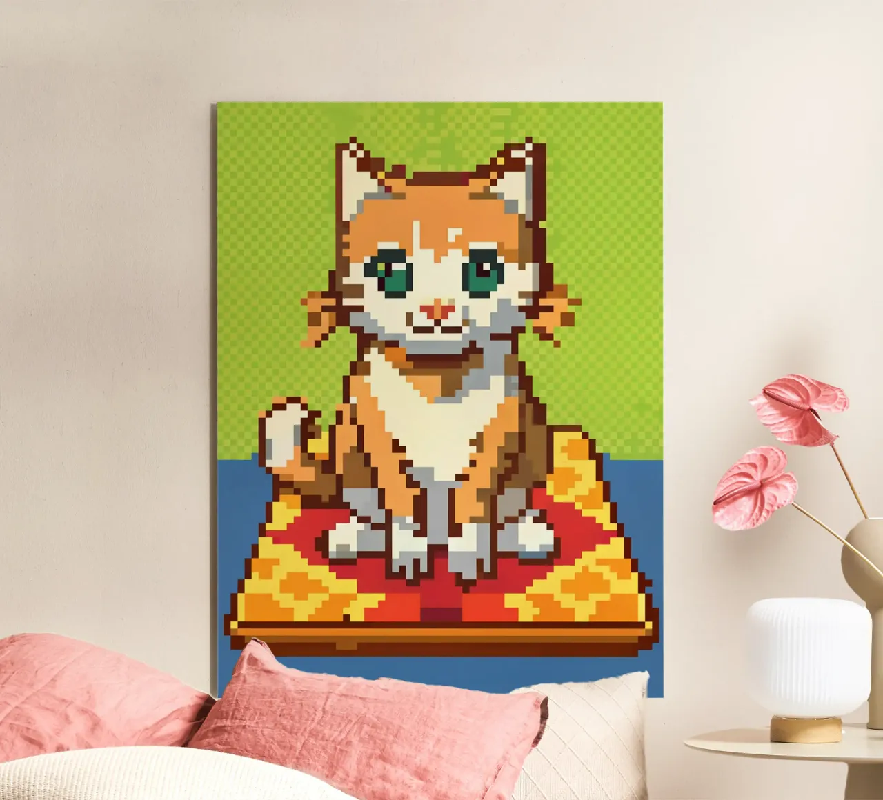 Un simpatico gatto arancione alluminio dibond da DOG AND CAT