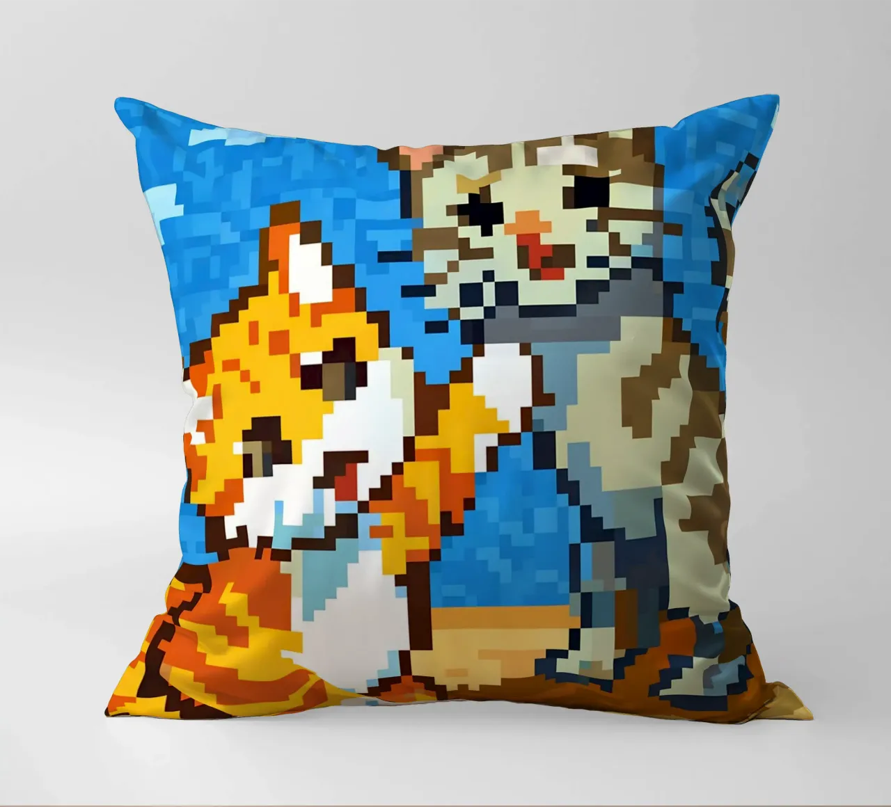Due gatti che giocano cuscino da DOG AND CAT