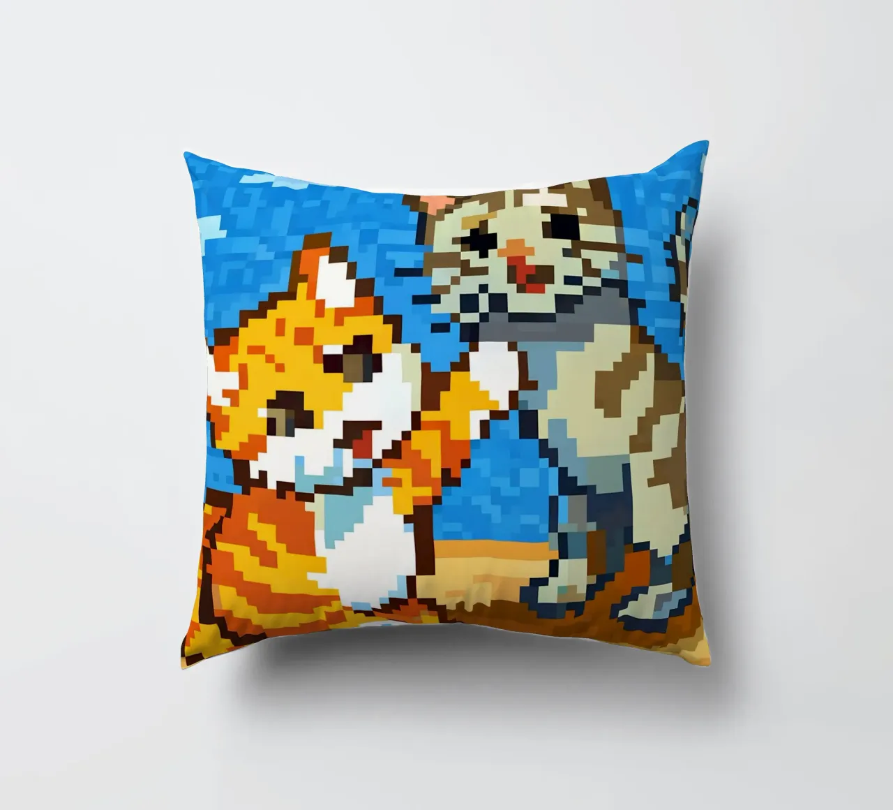 Due gatti che giocano cuscino da DOG AND CAT