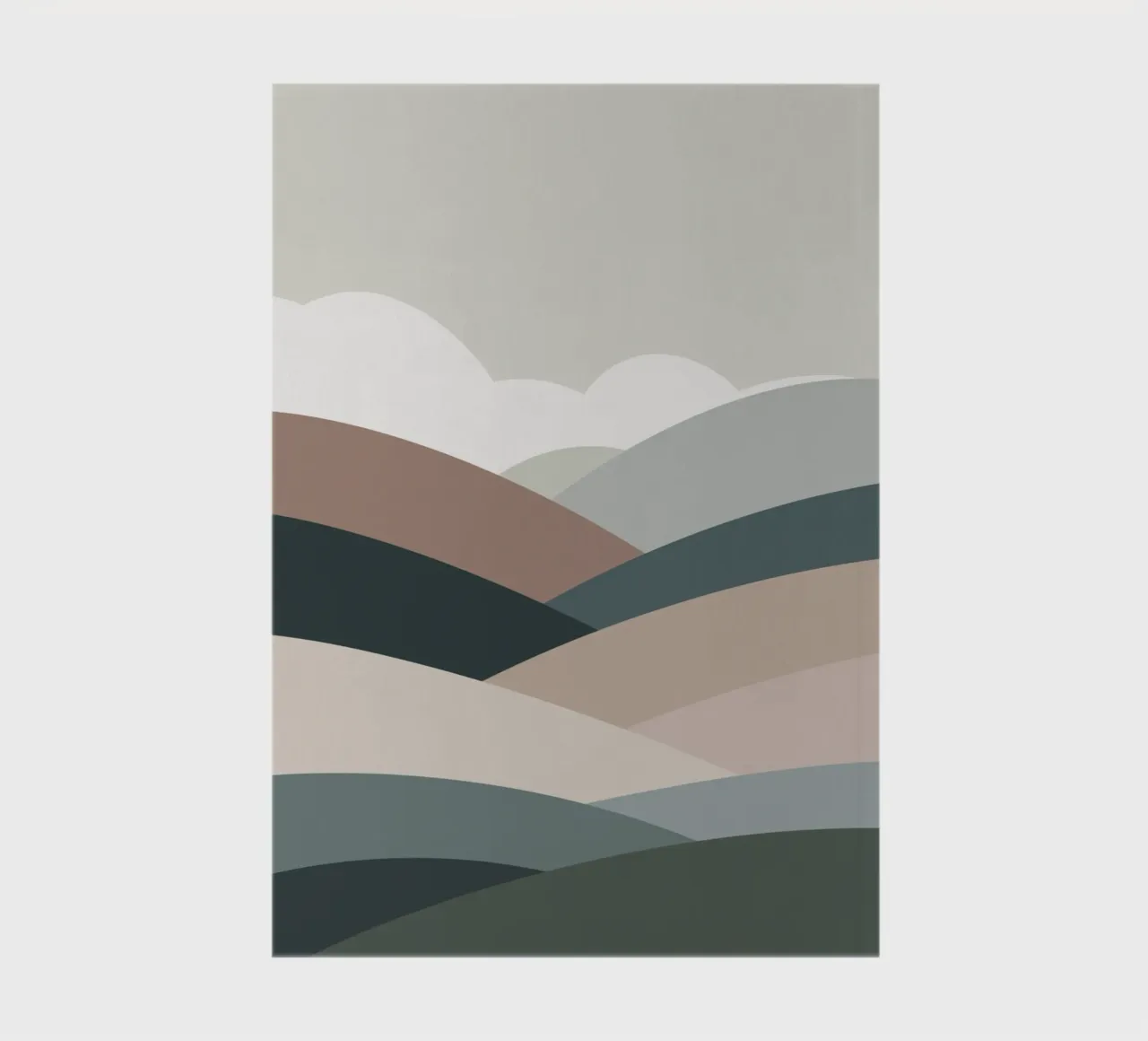Nordic landscape mountain range 05 notebook by Little Dean