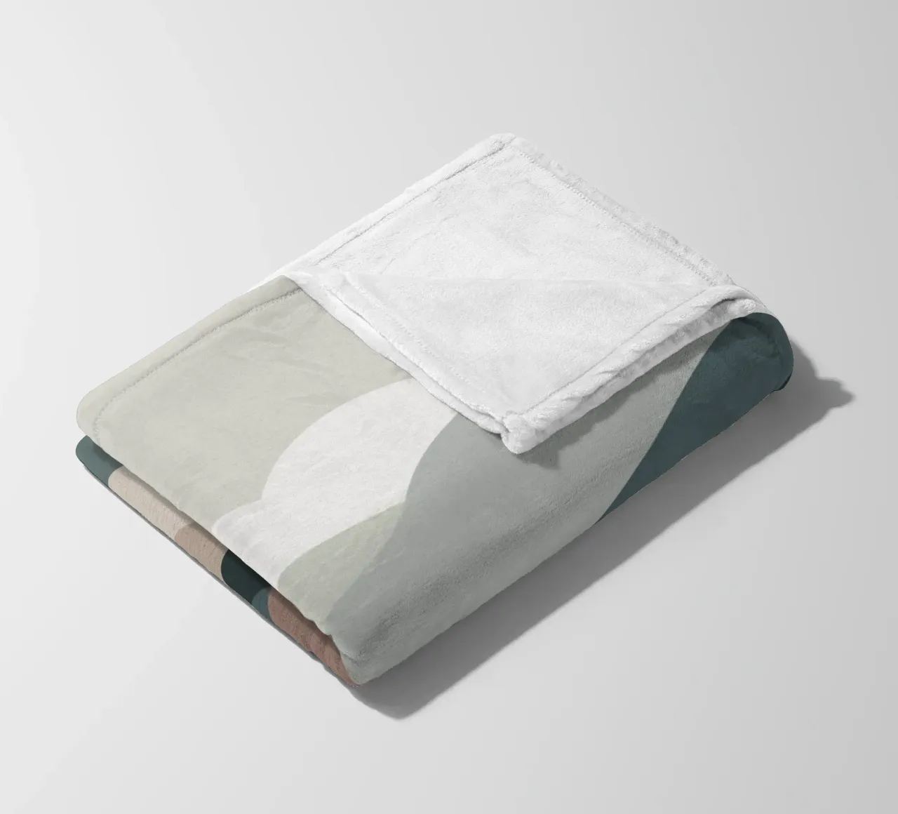 Nordic landscape mountain range 05 fleece blanket by Little Dean
