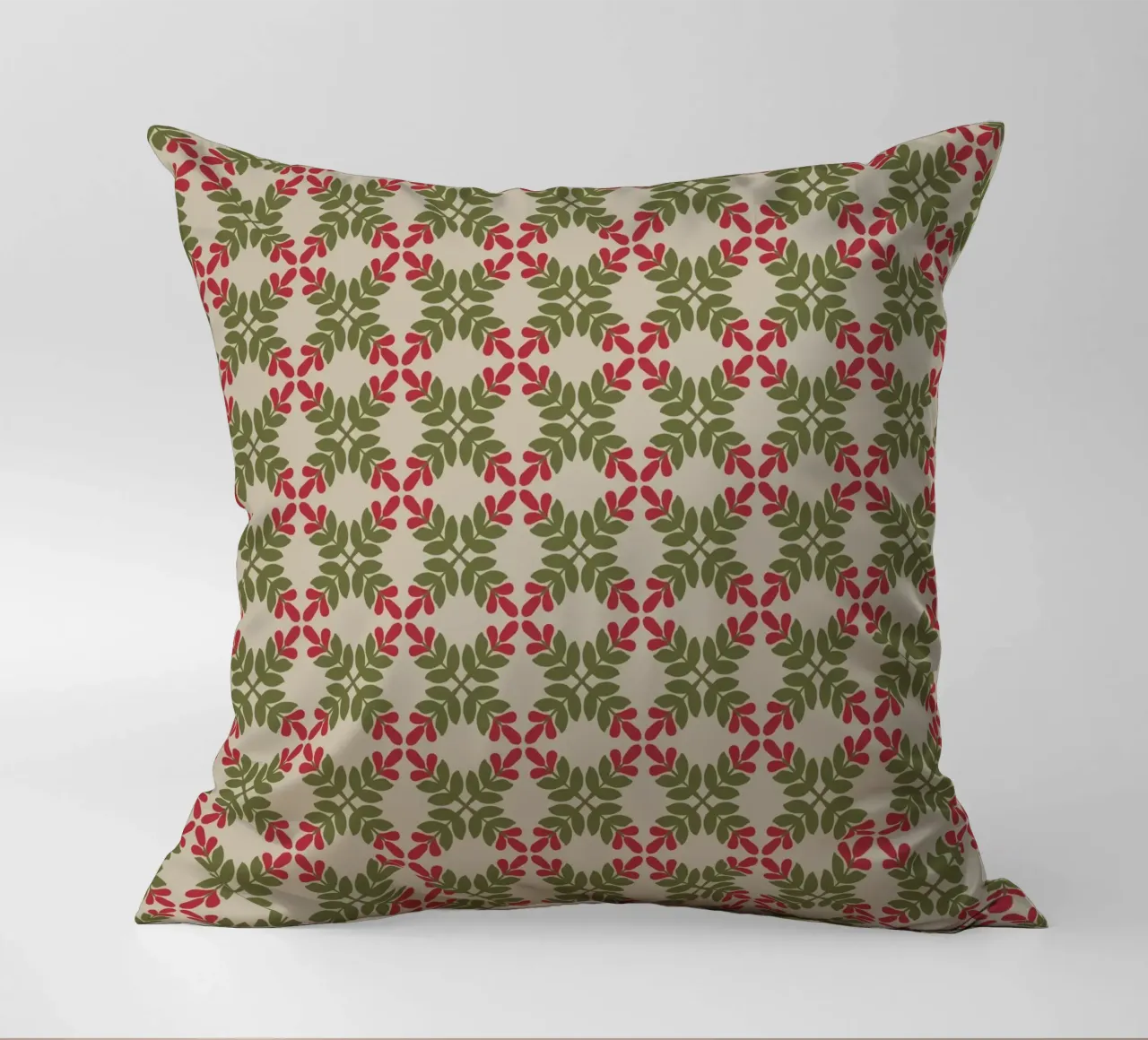 Boho leaf pattern decorative cushion by Little Dean