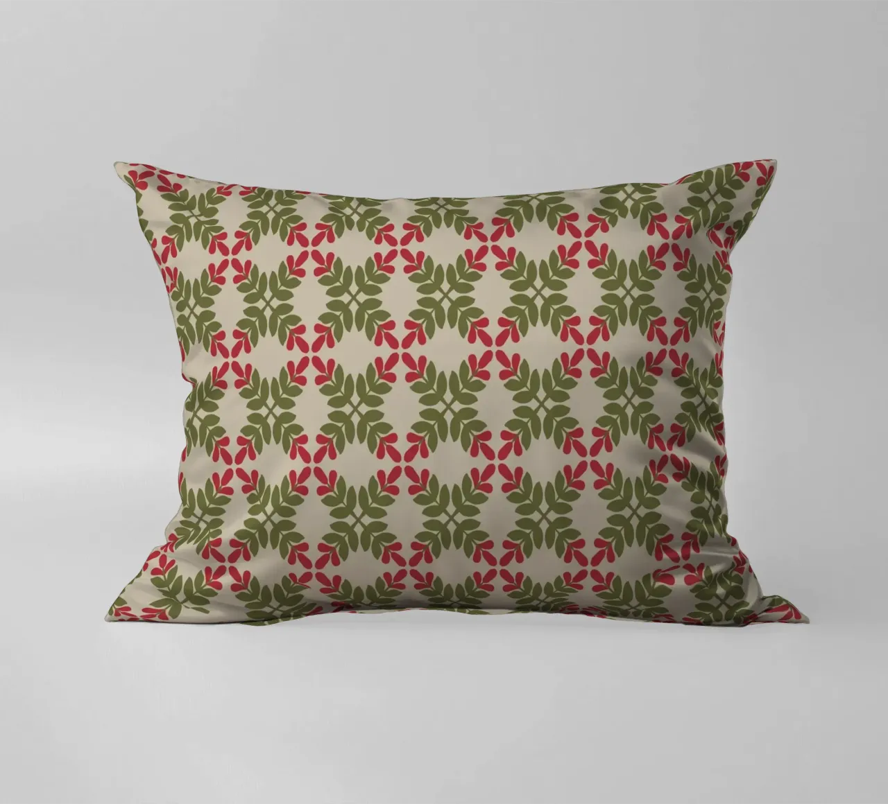 Boho leaf pattern decorative cushion by Little Dean