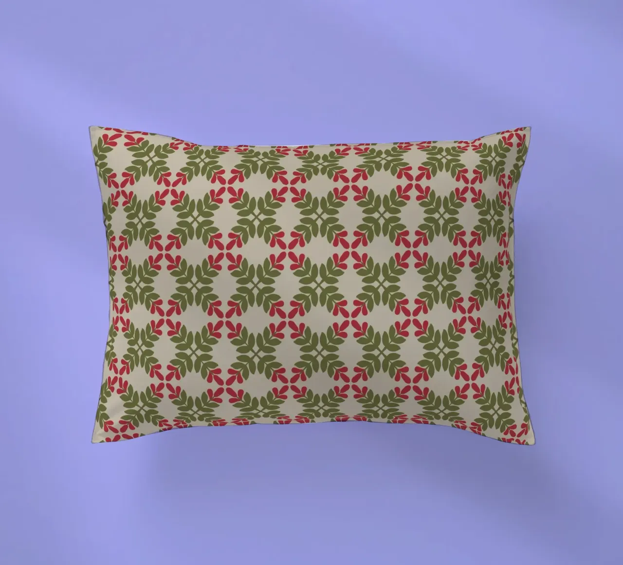Boho leaf pattern decorative cushion by Little Dean
