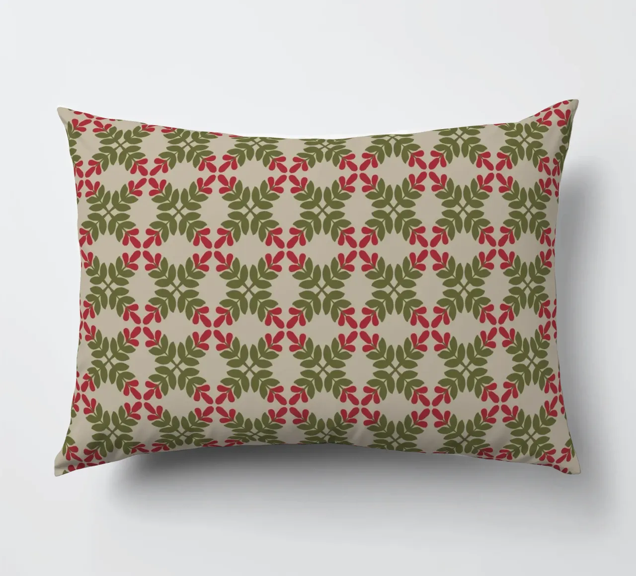 Boho leaf pattern decorative cushion by Little Dean